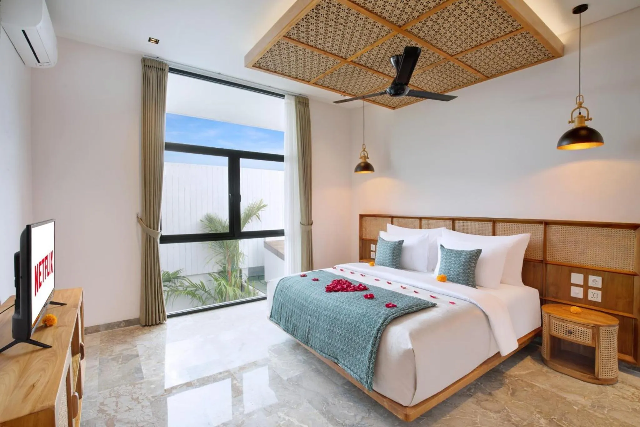 Bedroom, Bed in Eight Palms Villa Seminyak by Ini Vie Hospitality