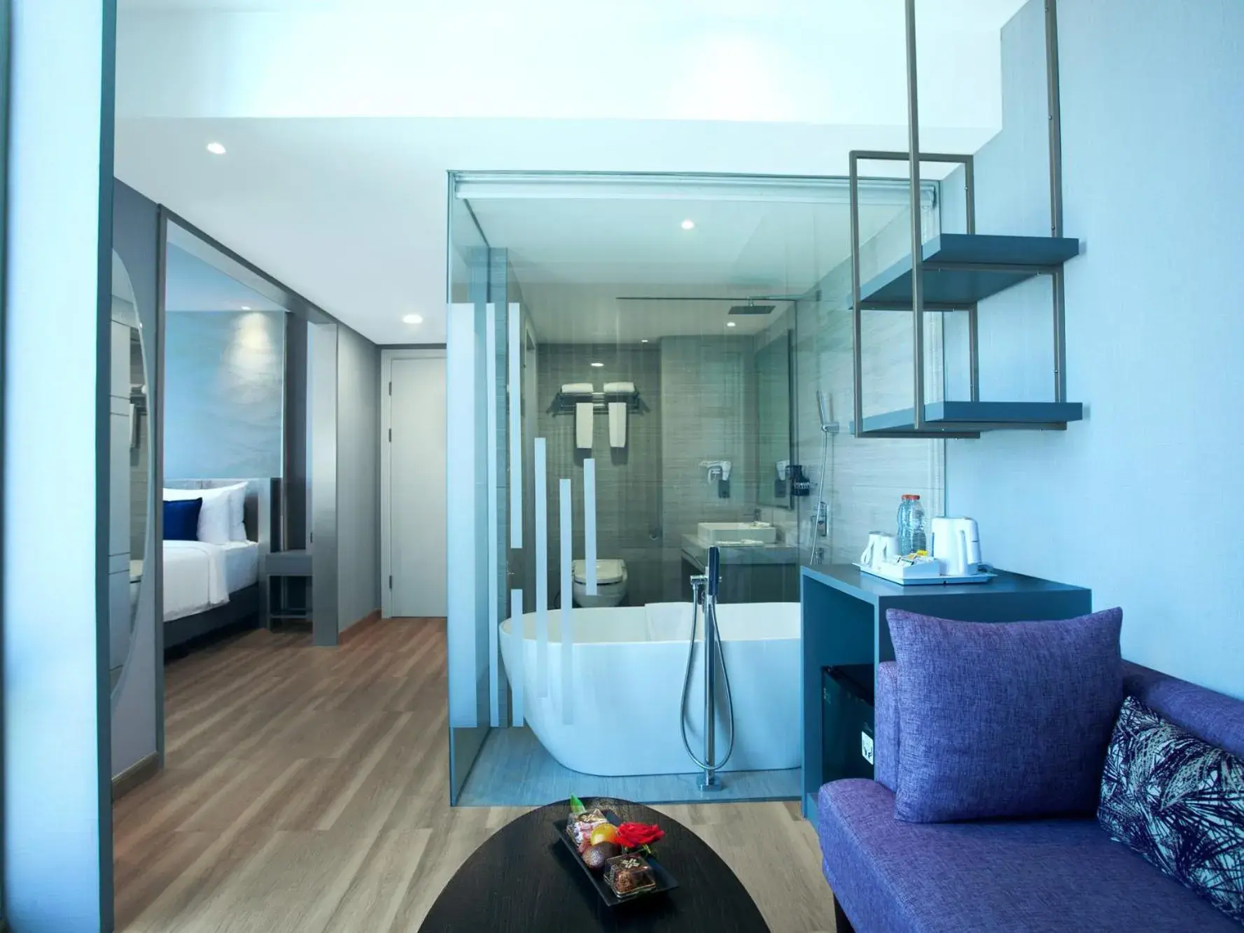 Living room, Bed in Platinum Hotel Tunjungan Surabaya Living room, Bed in Platinum Hotel Tunjungan Surabaya