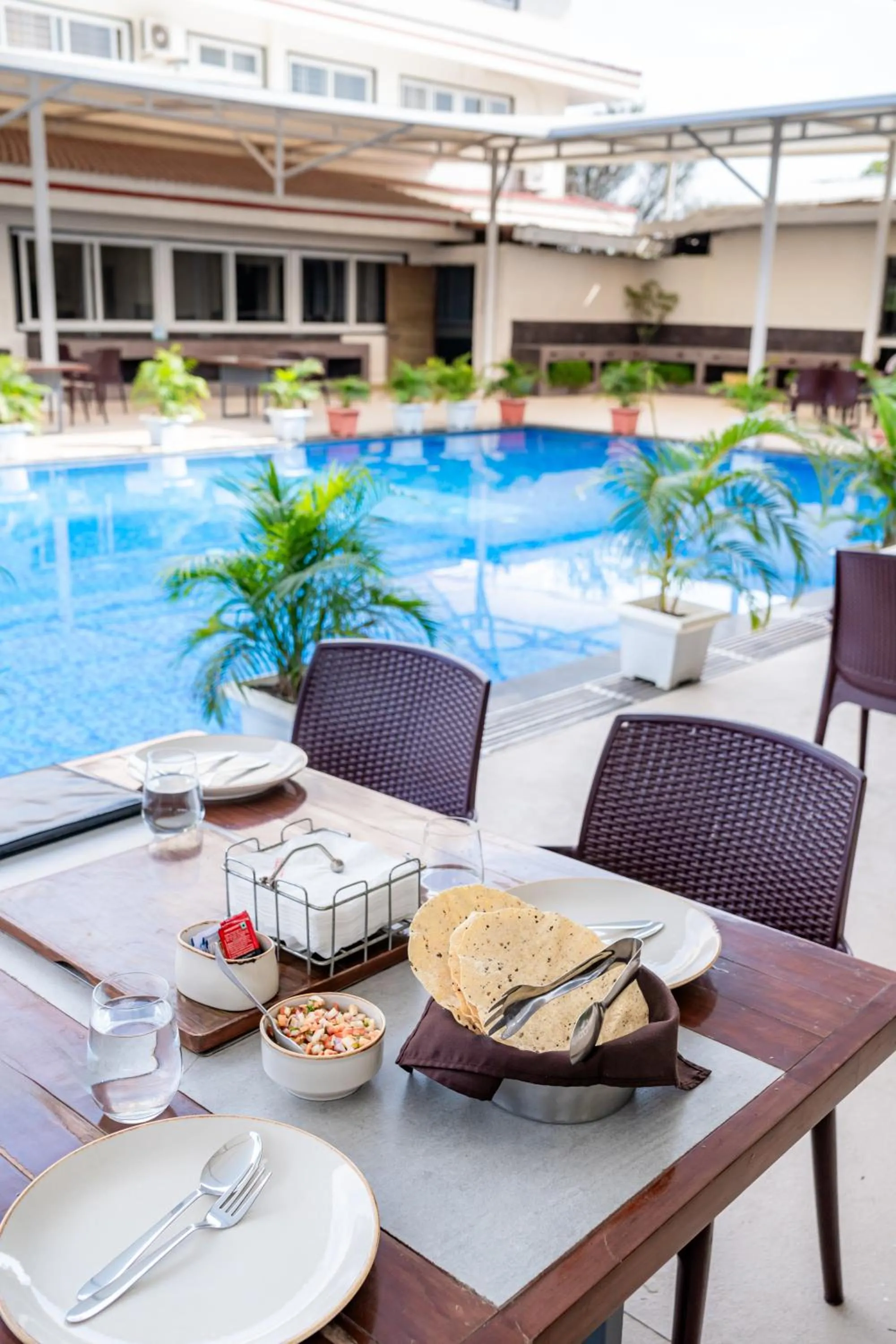 Swimming pool in Playotel Resort Bhopal