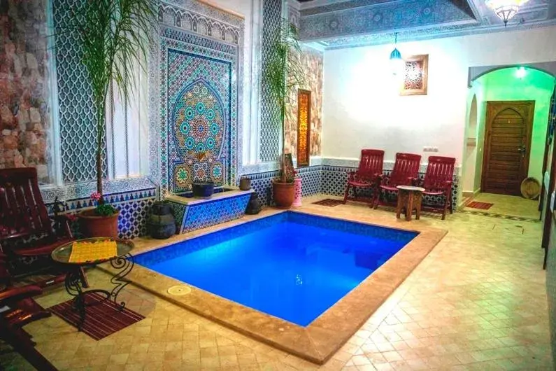 Pool view in Riad Nouhal Pool view in Riad Nouhal