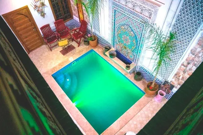 Pool view in Riad Nouhal Pool view in Riad Nouhal