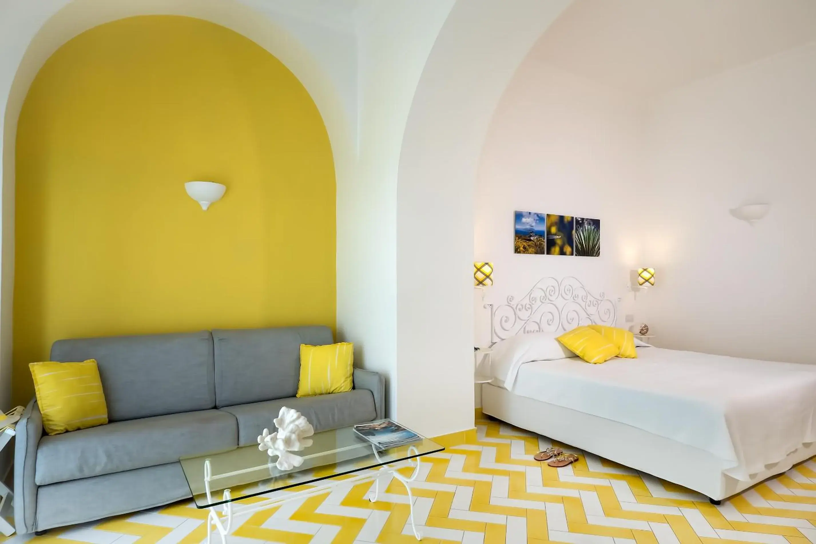 Decorative detail, Bed in Relais Maresca Luxury Small Hotel & Terrace Restaurant Decorative detail, Bed in Relais Maresca Luxury Small Hotel & Terrace Restaurant