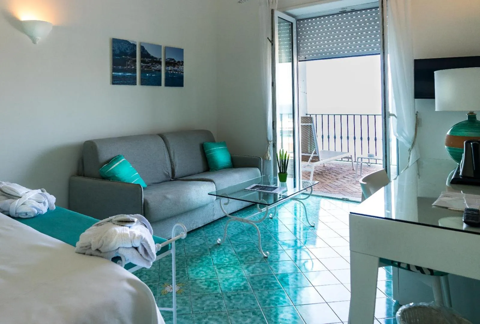 Seating area in Relais Maresca Luxury Small Hotel & Terrace Restaurant