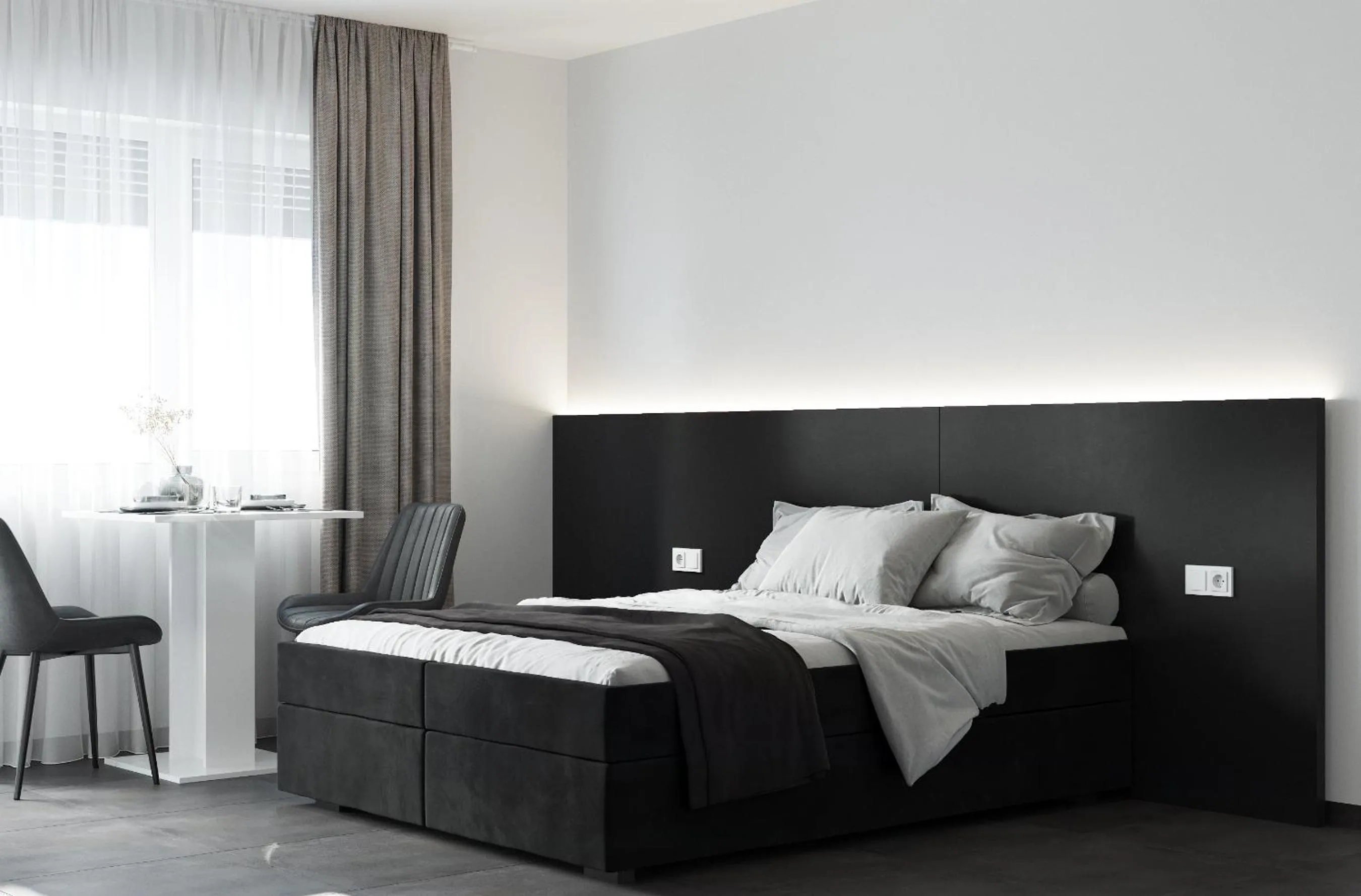 Bed in The Residences - Apartments Frankfurt