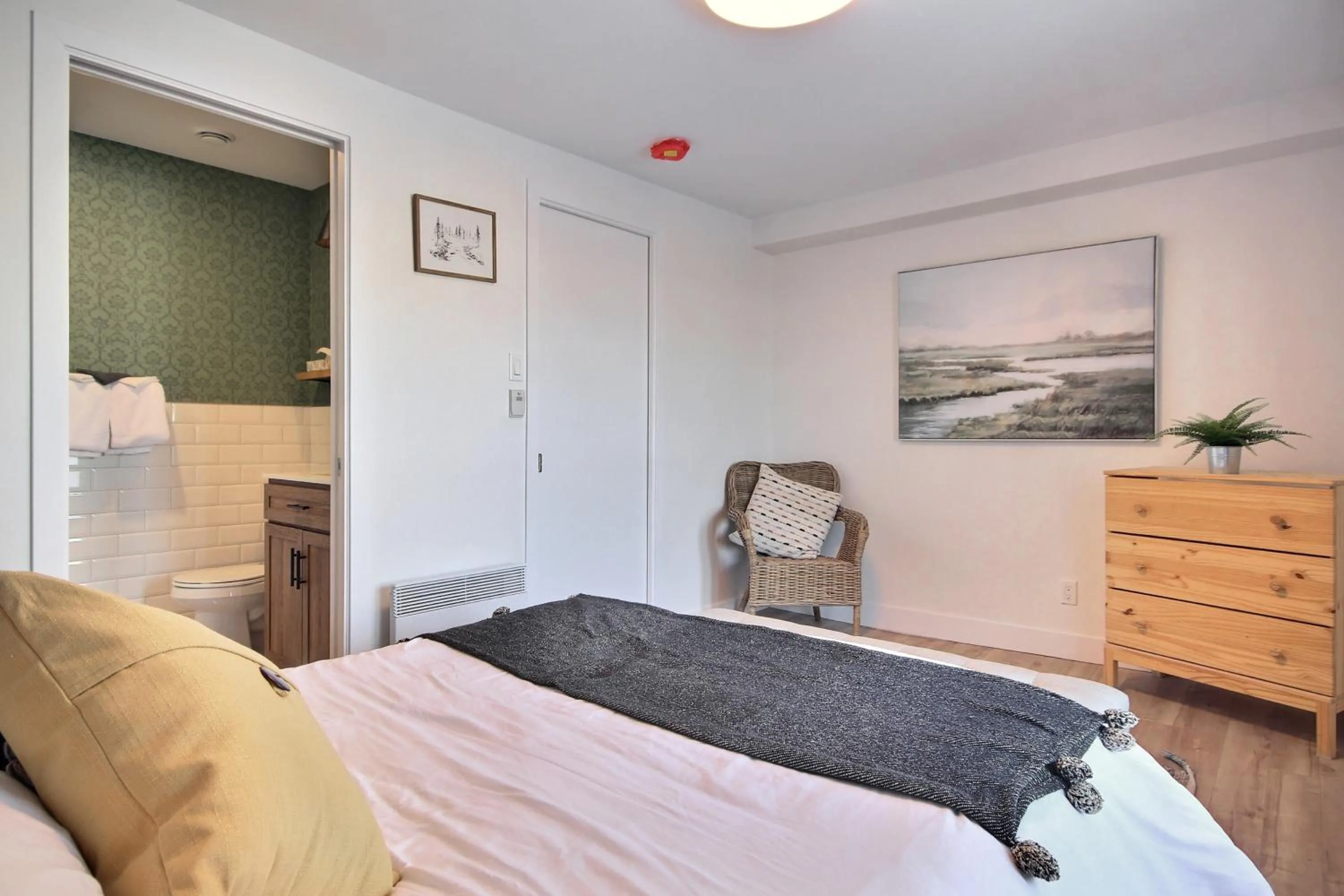 Bedroom, Bed in North House - Unique and Sunny Top Floor Old Quebec Gem