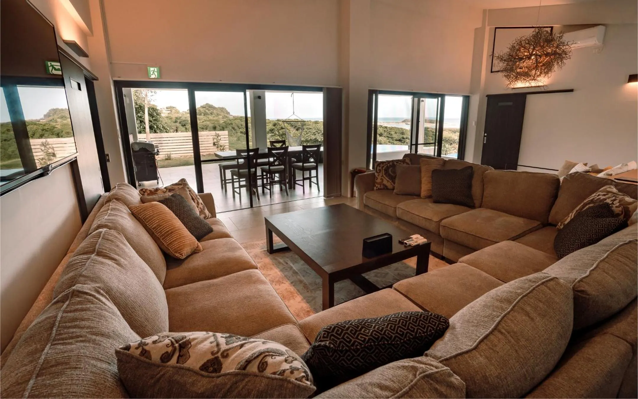 Living room in MARINX POOLVILLA NAKANDAKARI