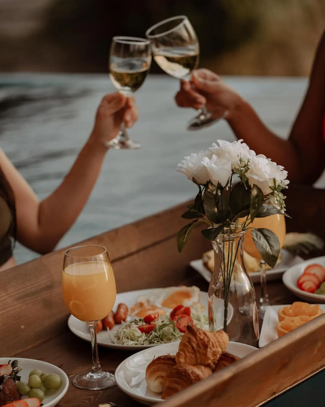 Pool view in MARINX POOLVILLA NAKANDAKARI