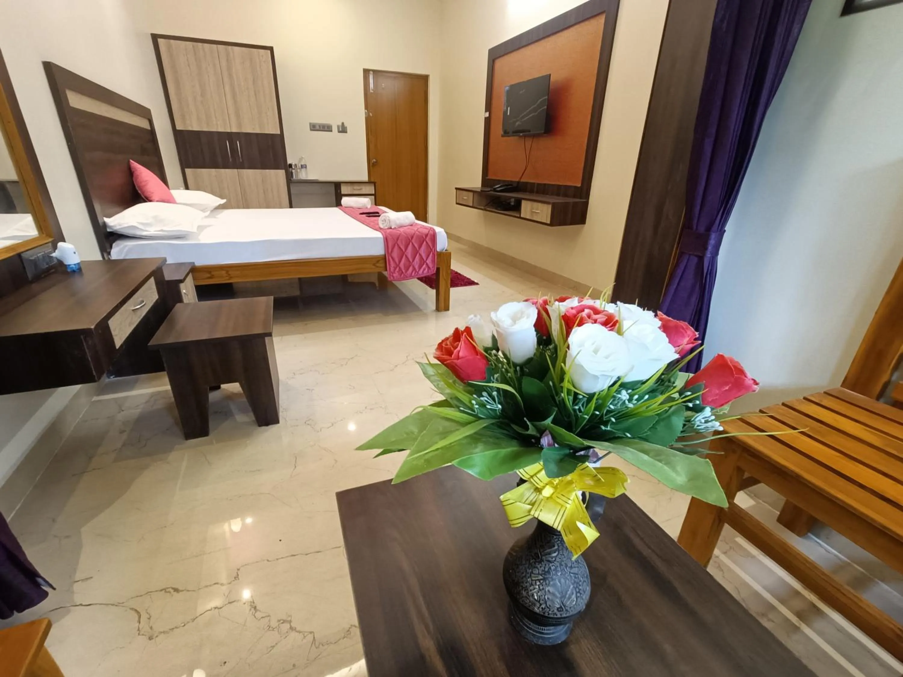 Living room, Bed in Bhavan Resorts