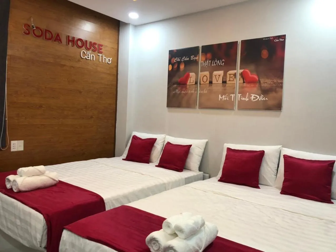 Bed in Soda House Cần Thơ