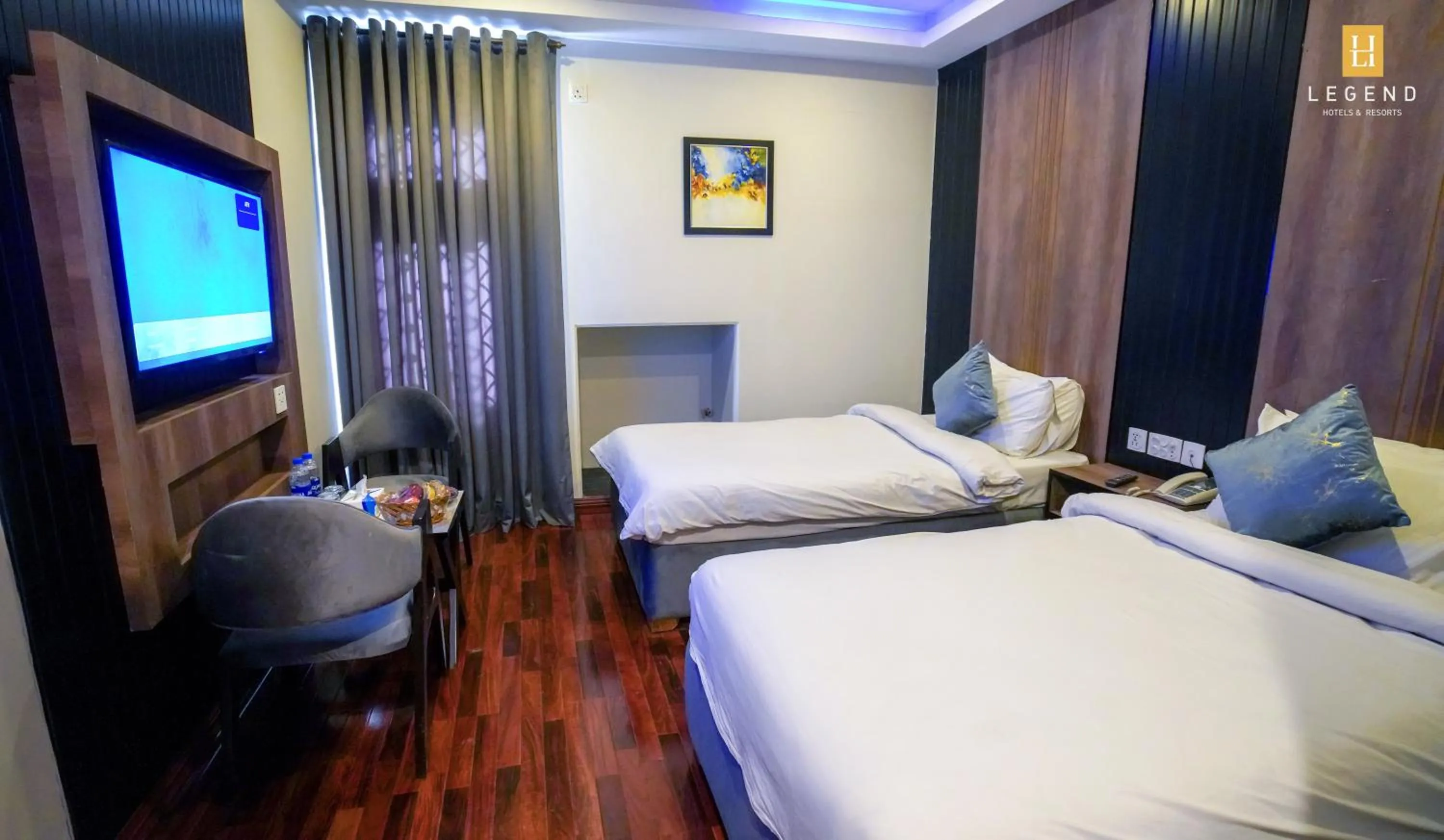 Bed in Legend Hotel Skardu