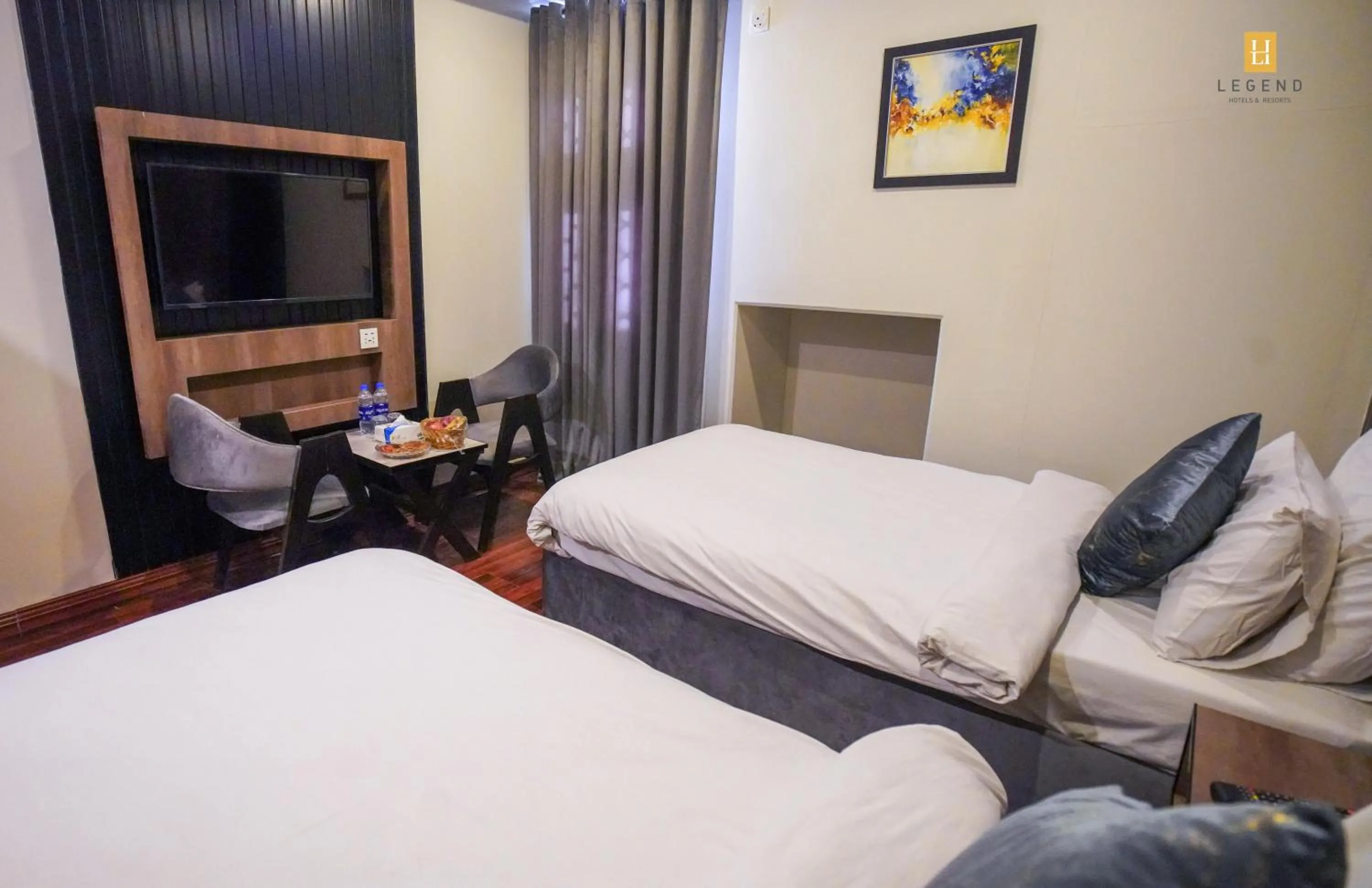 Bed in Legend Hotel Skardu