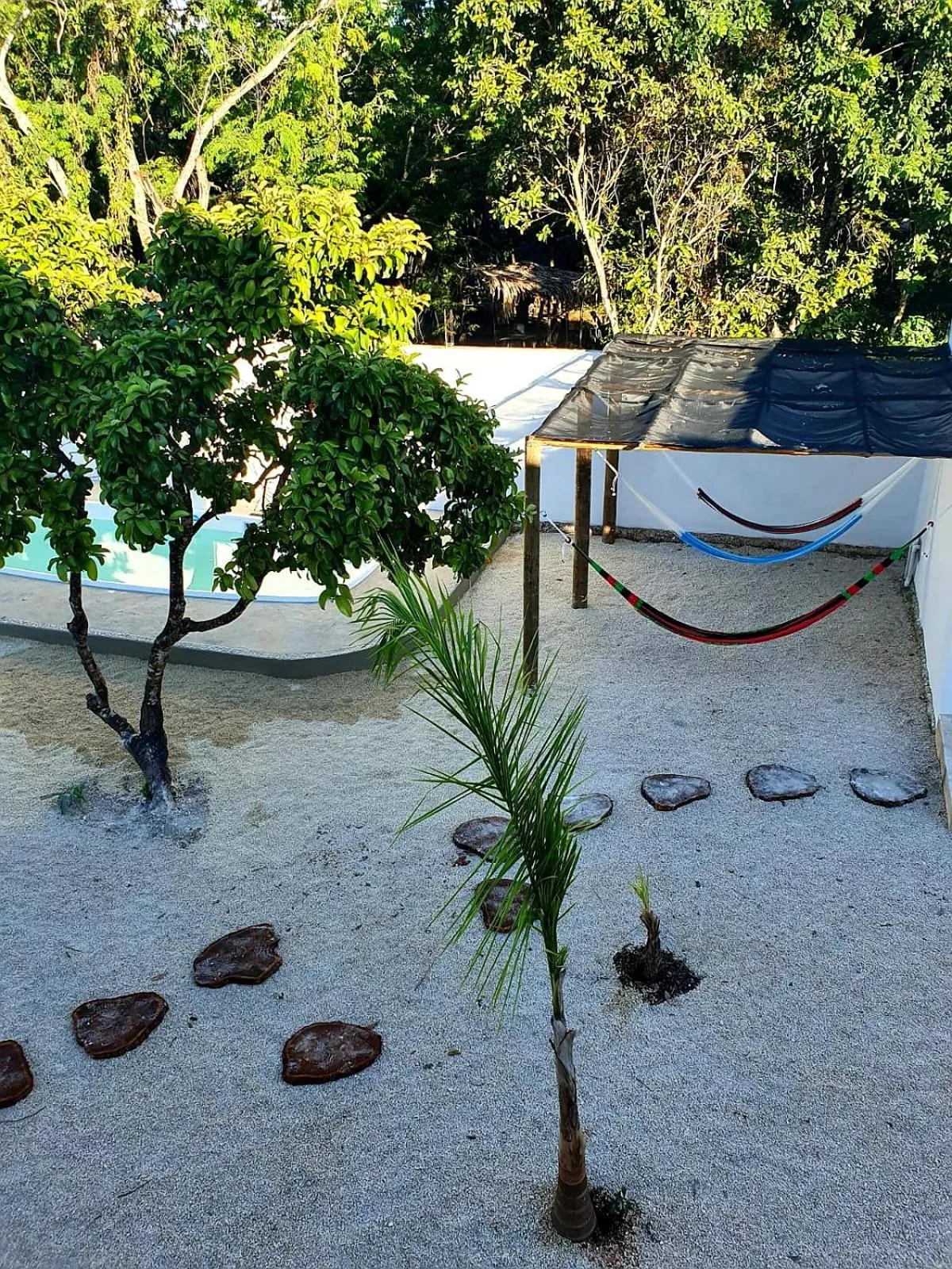 Garden view in Villas Chital Bacalar