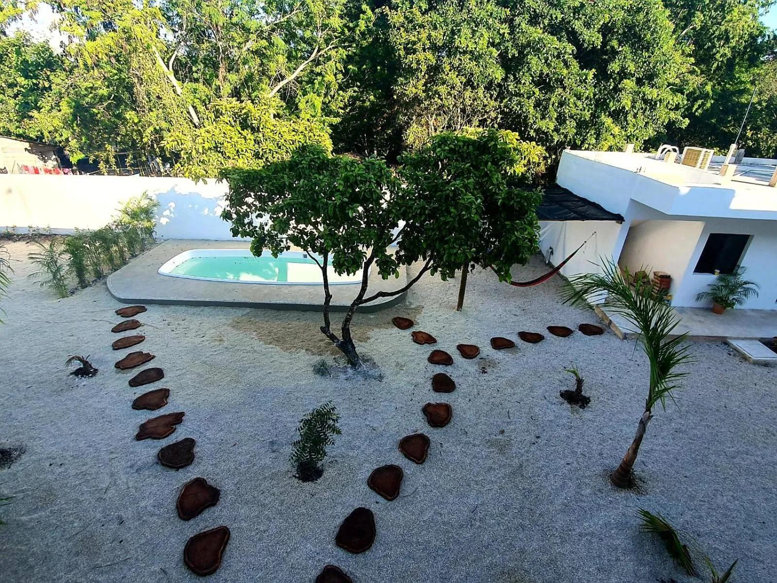Garden view in Villas Chital Bacalar