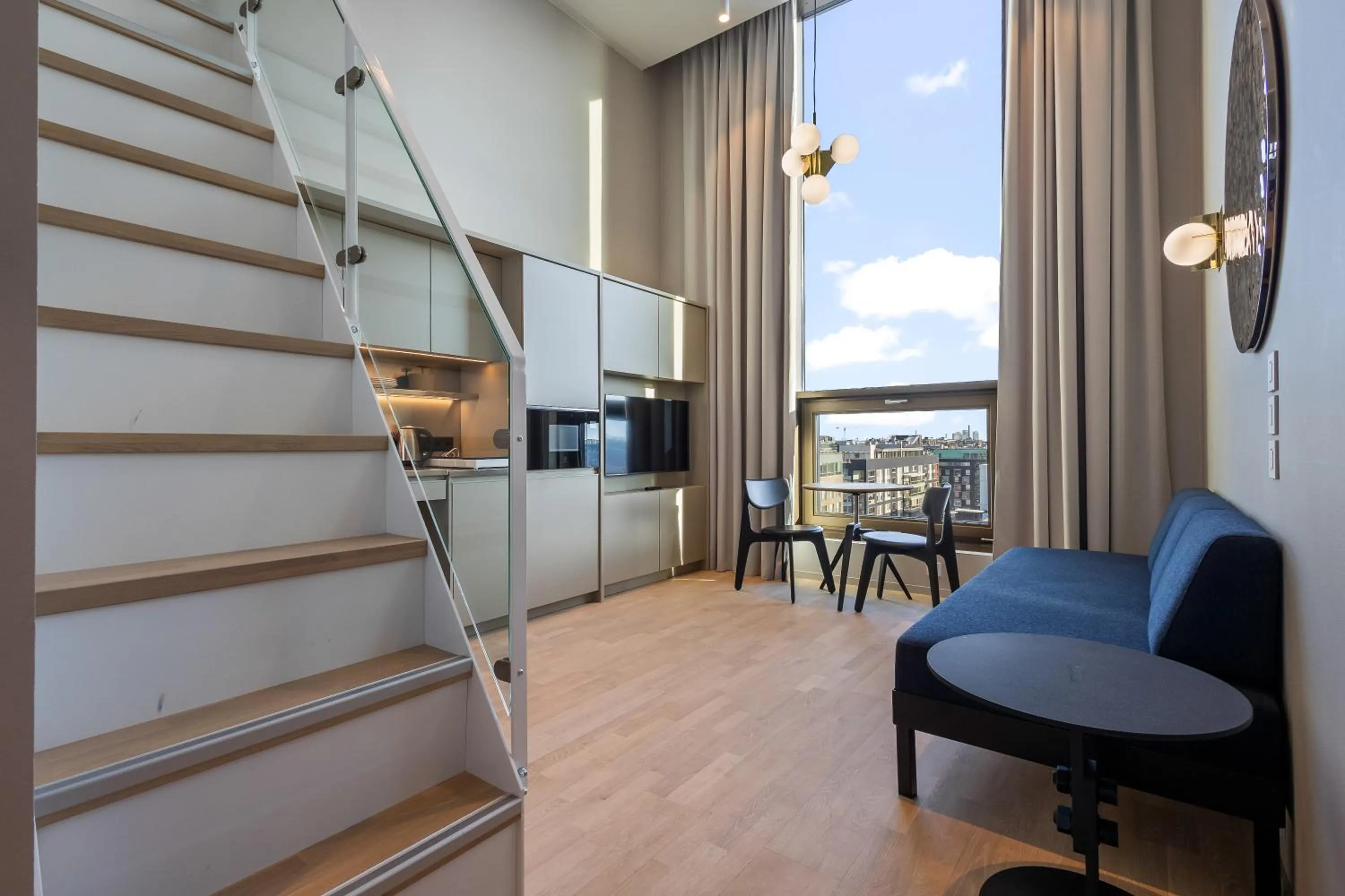 Living room in Unity Helsinki - A Studio Hotel