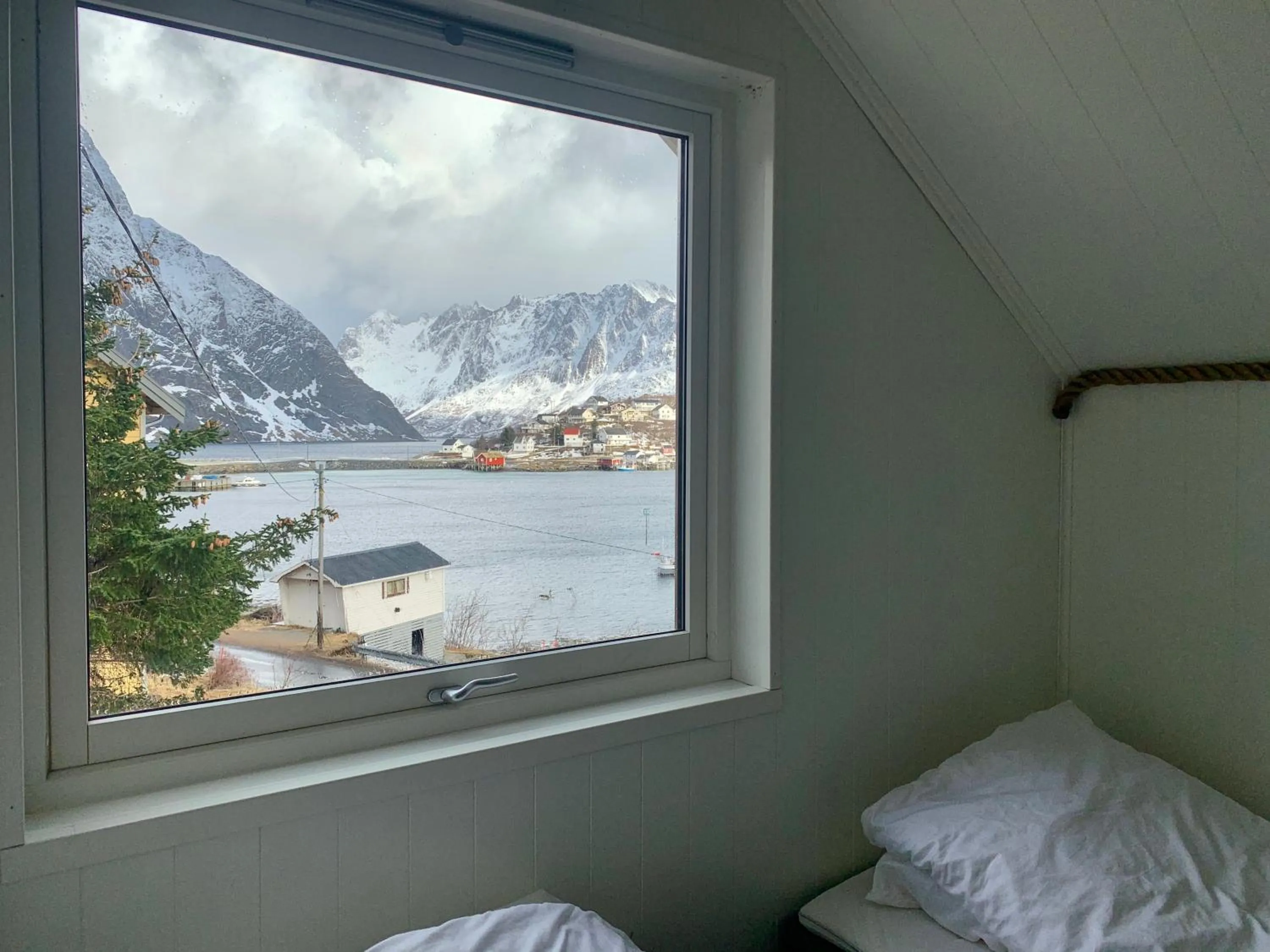 Bed in Apartments Reine Lofoten