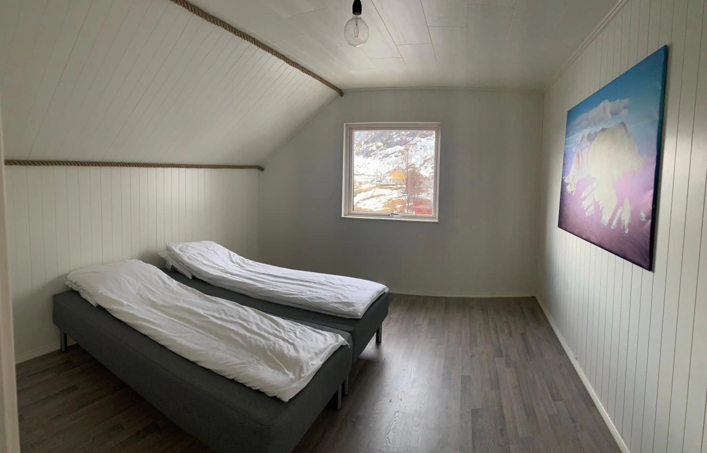 Bed in Apartments Reine Lofoten