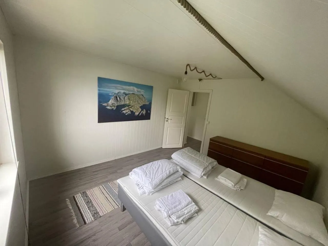 Bed in Apartments Reine Lofoten