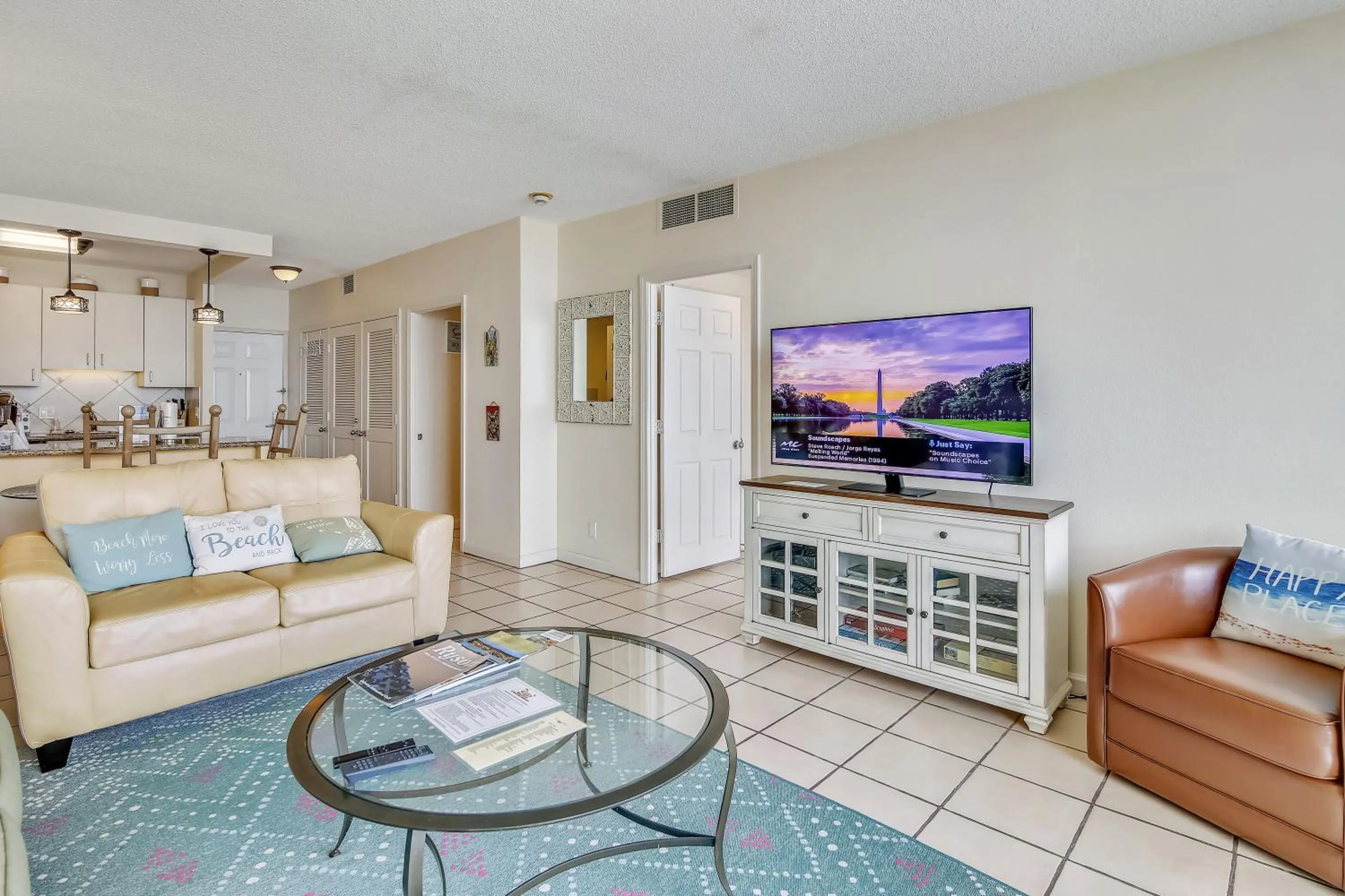 Living room in Galvestonian 1002-Beachfront Getaway
