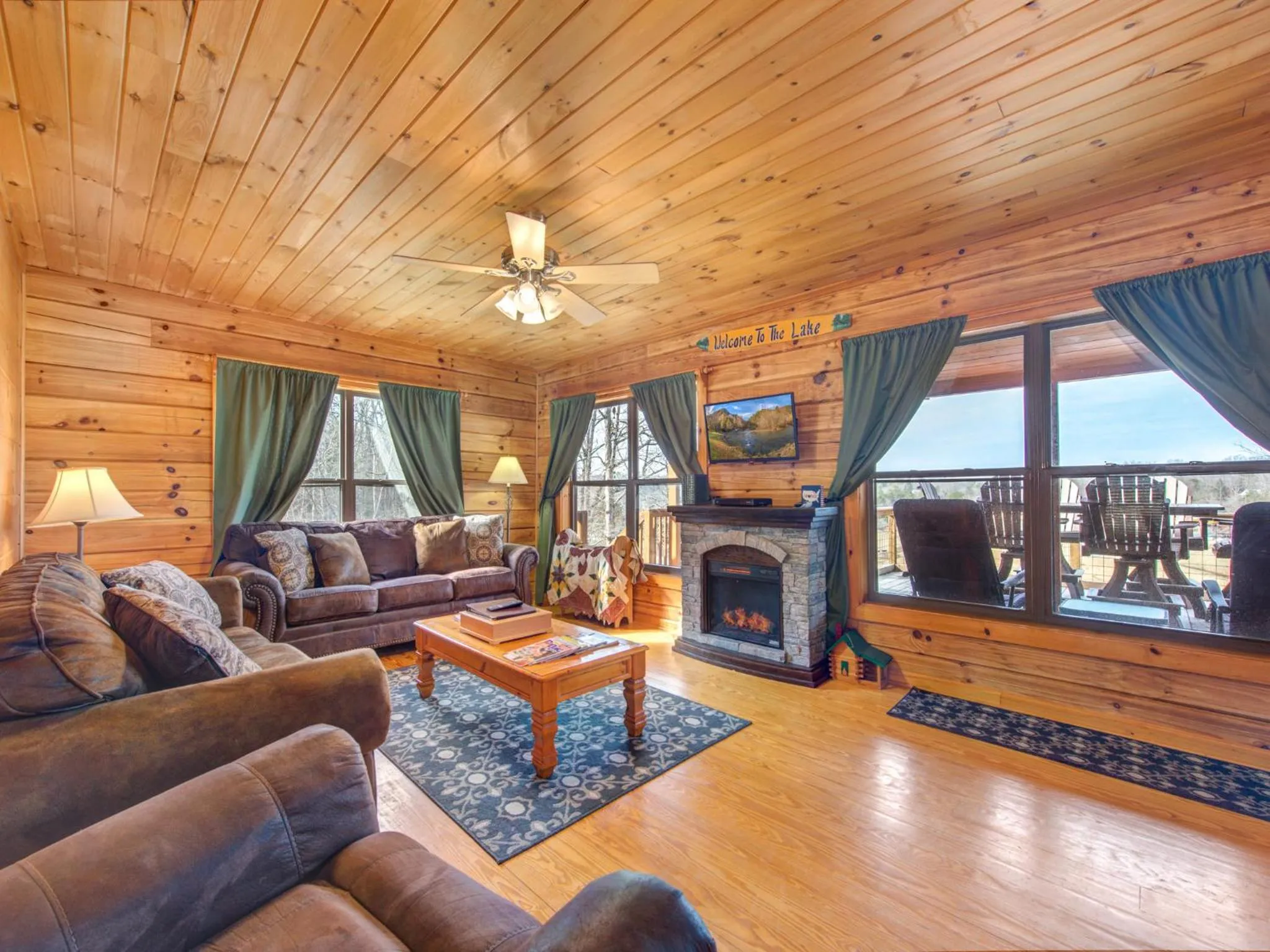 Living room in Stillwater Cove