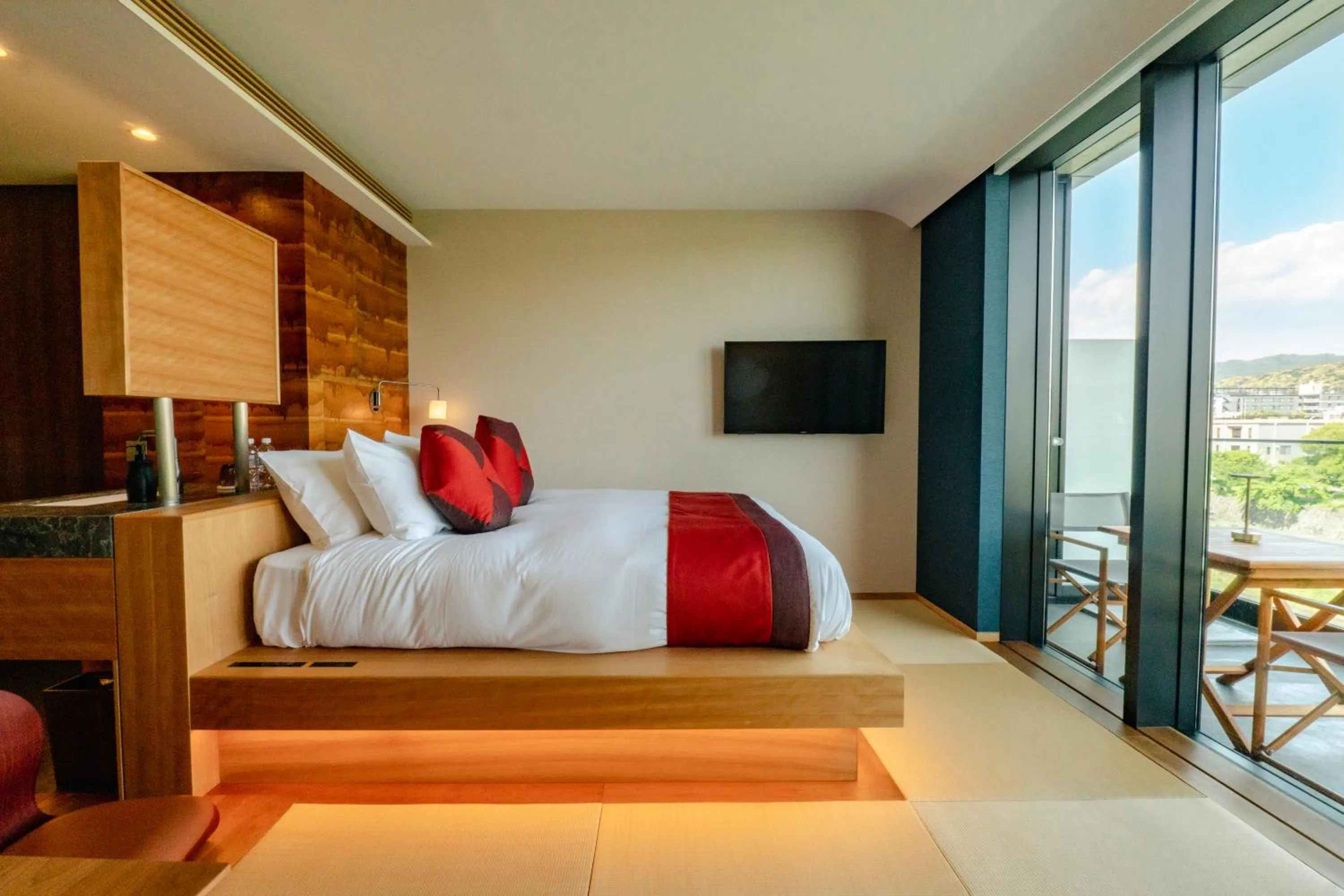 Bed in Genji Kyoto, a Member of Design Hotels