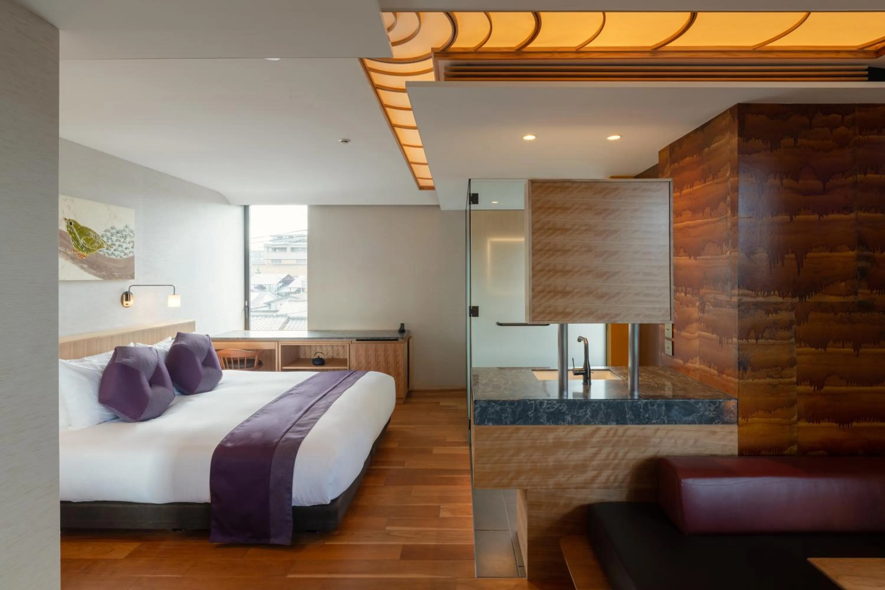 Bedroom, Bed in Genji Kyoto, a Member of Design Hotels