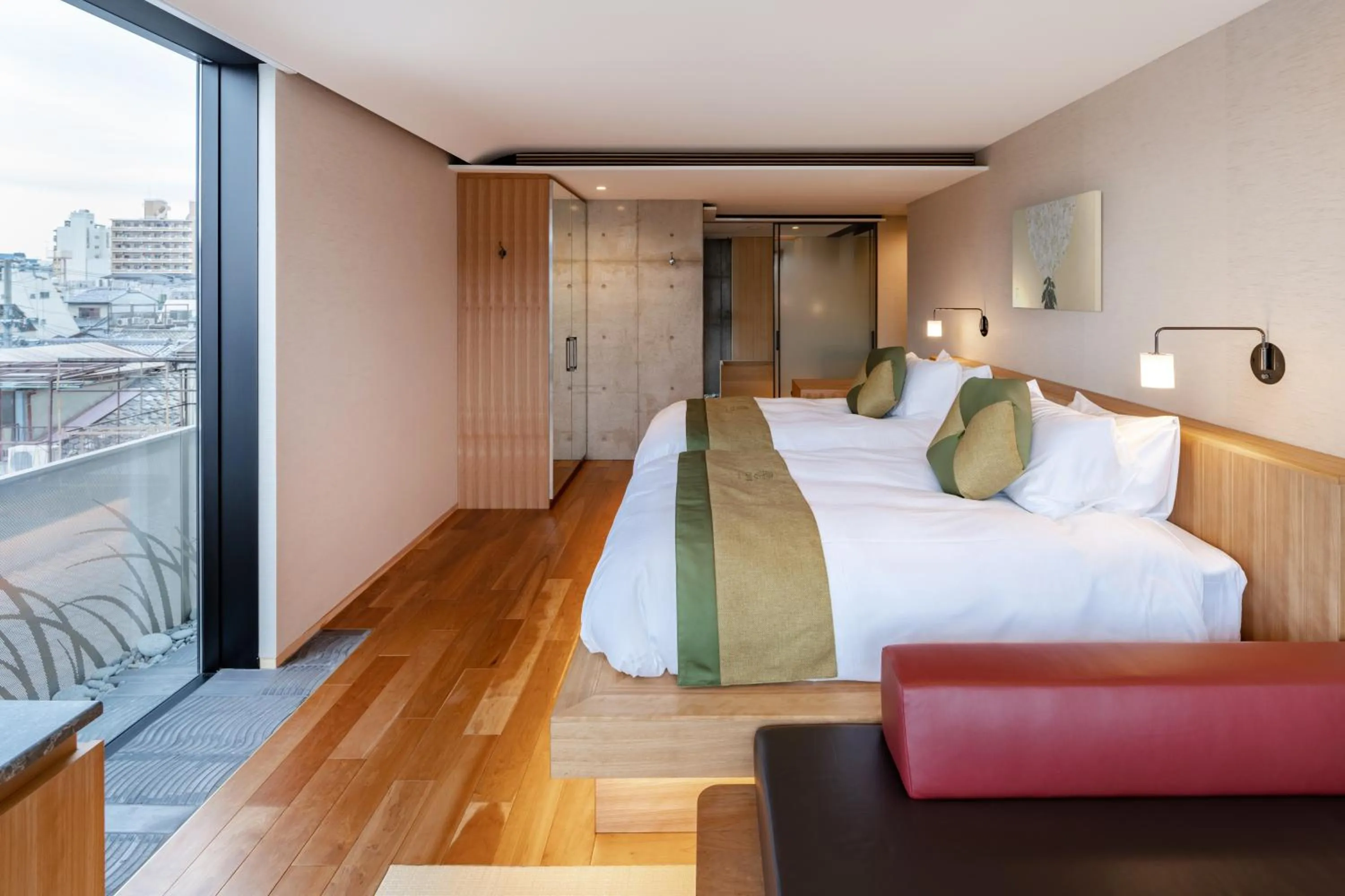 Bed in Genji Kyoto, a Member of Design Hotels