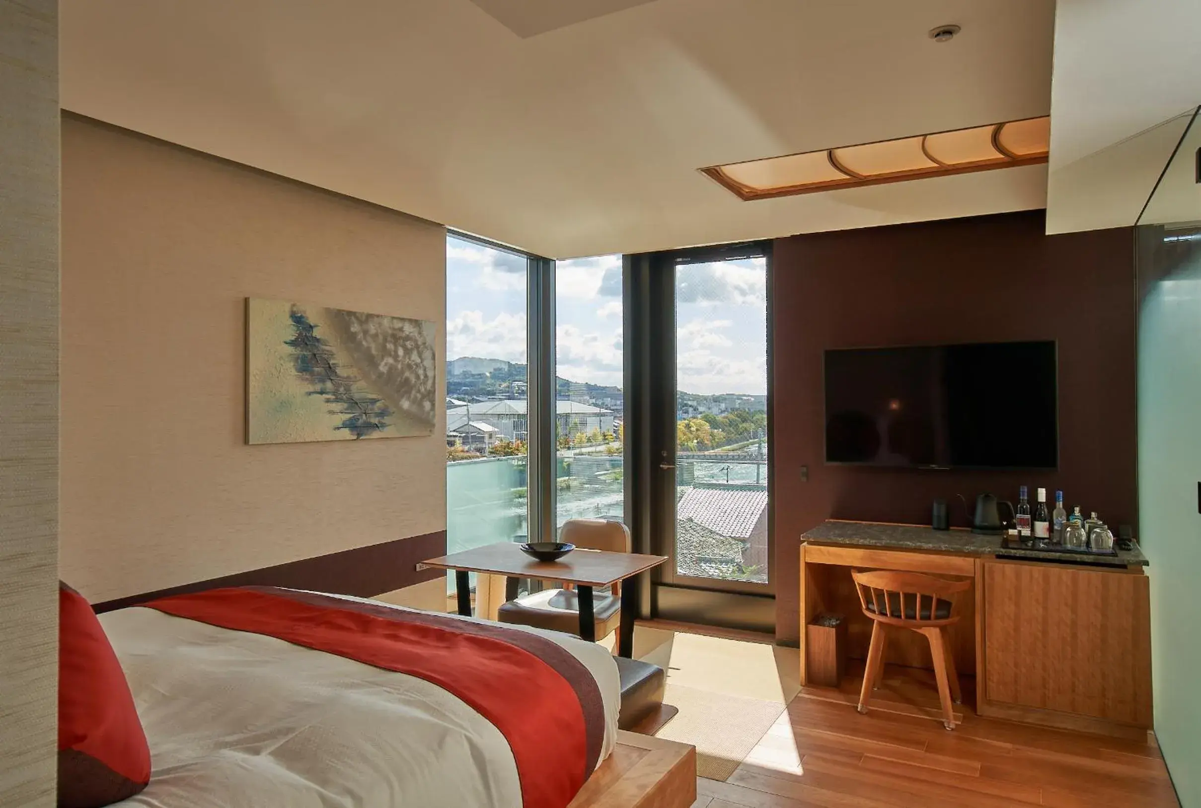 Bed in Genji Kyoto, a Member of Design Hotels Bed in Genji Kyoto, a Member of Design Hotels