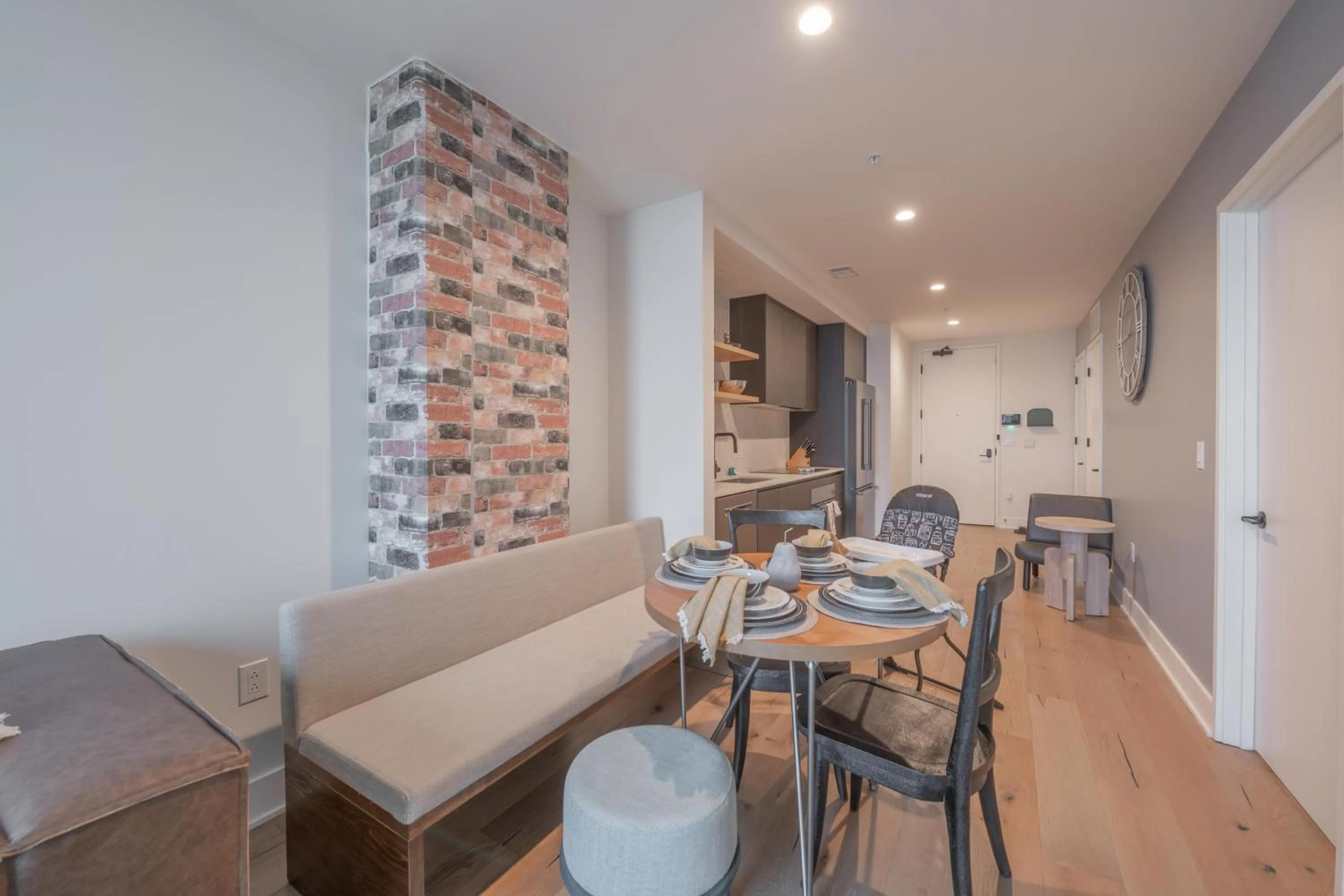Dining area in Upscale Rainey St Condo Homes - Peloton, gym, rooftop pool, wifi included