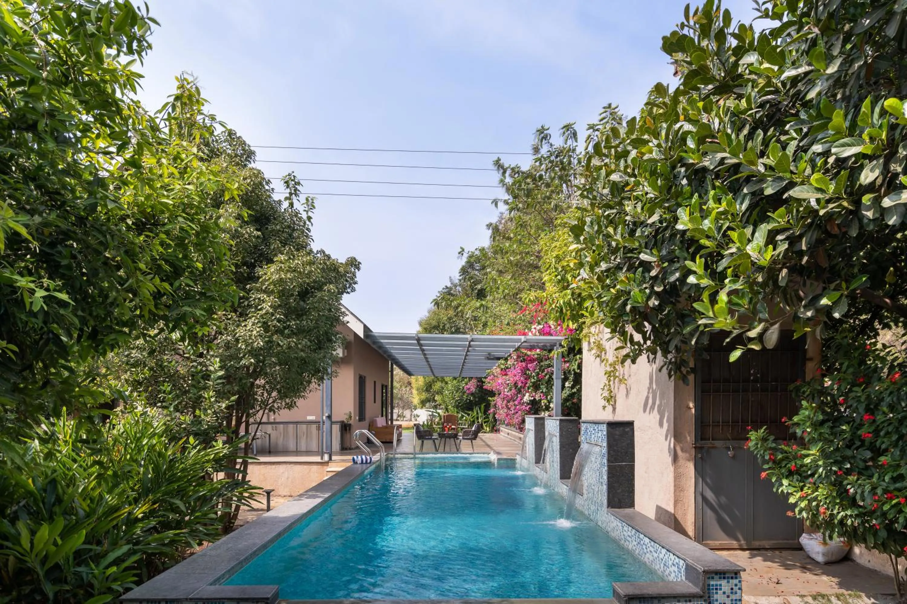 SaffronStays Eden - 3BR vineyard-side pool villa with jacuzzi, farm dining, stargazing deck & lawns for celebrations