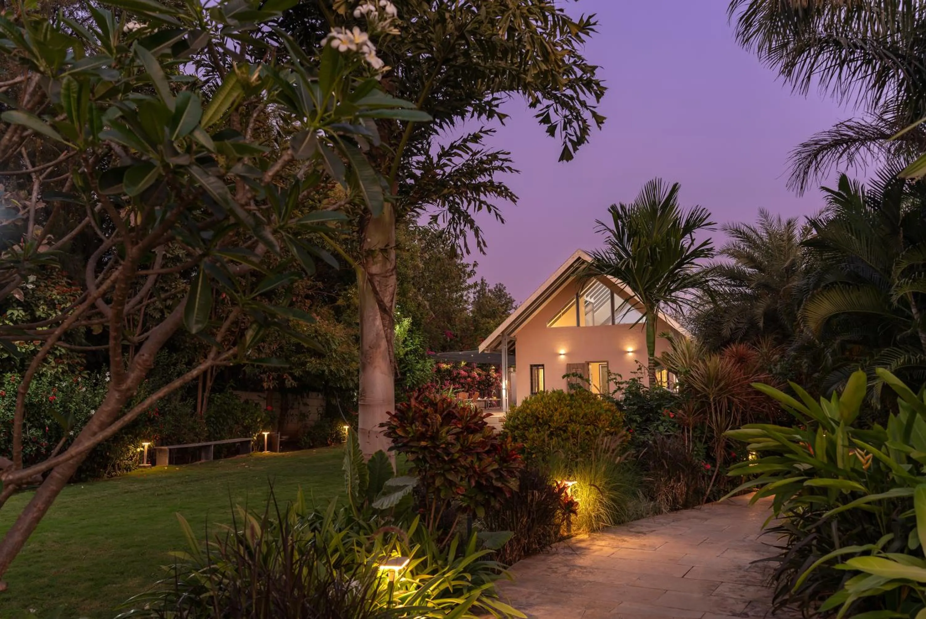 SaffronStays Eden - 3BR vineyard-side pool villa with jacuzzi, farm dining, stargazing deck & lawns for celebrations