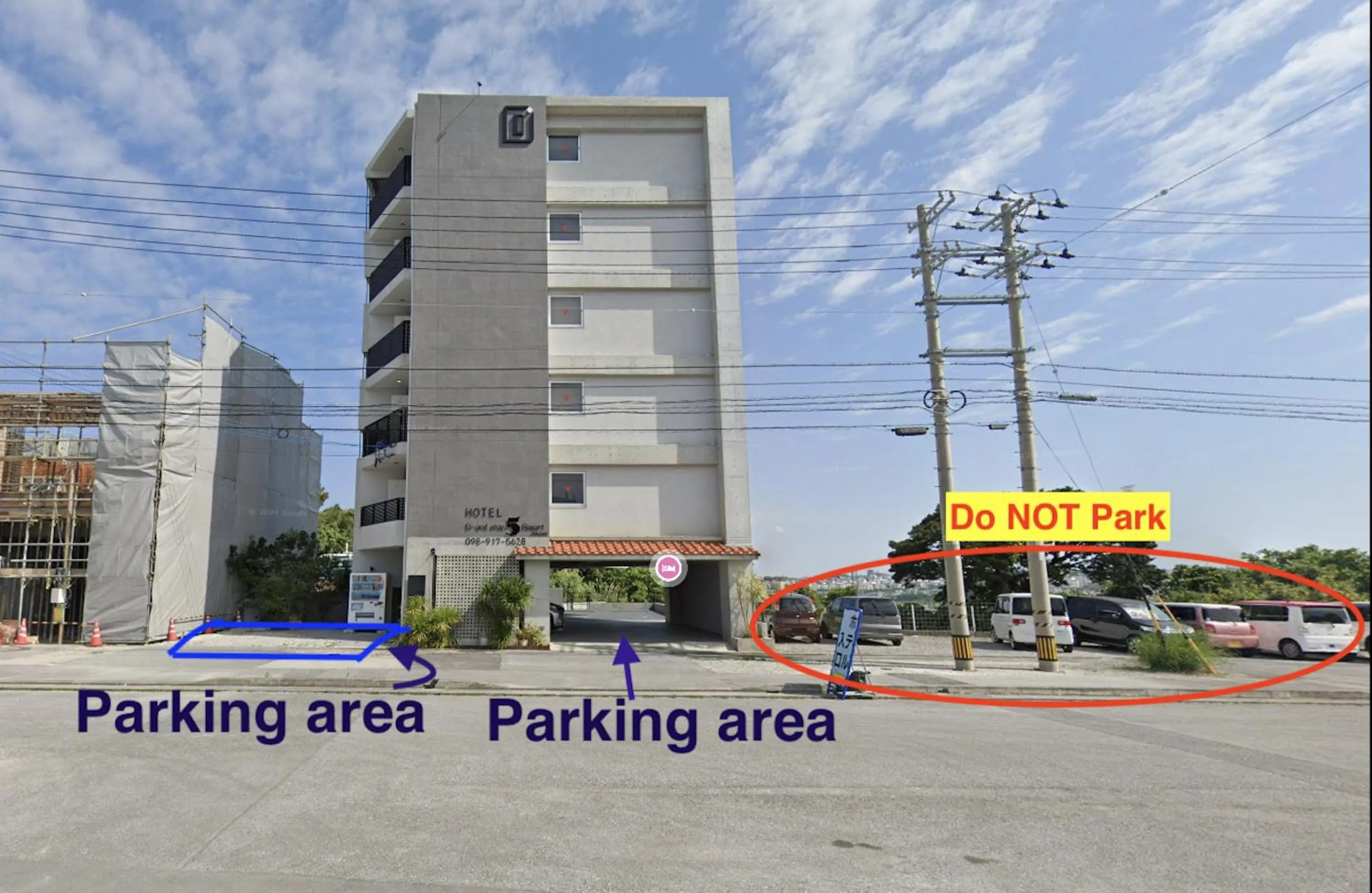 Parking in D-and Stay 5 Resort Okinawa
