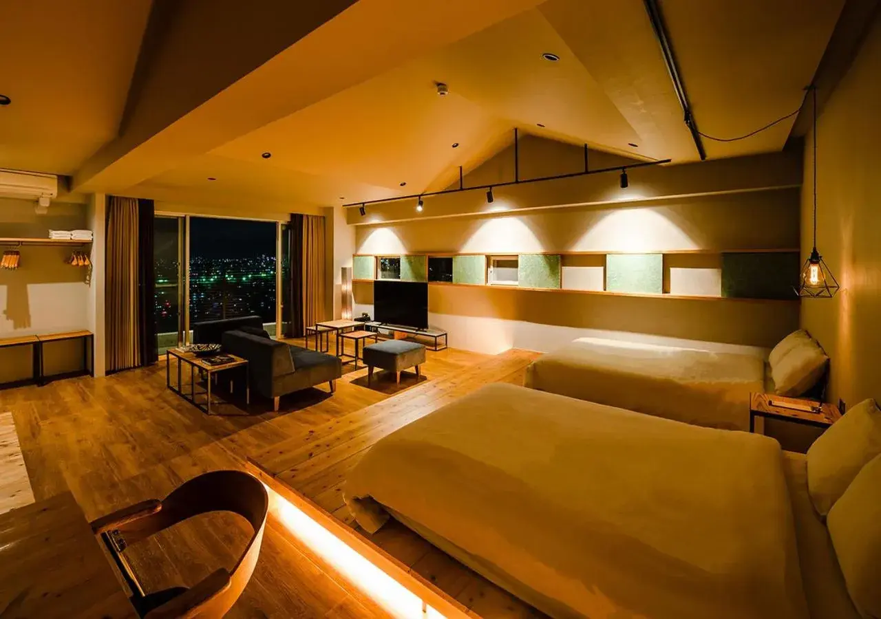 View (from property/room), Bed in D-and Stay 5 Resort Okinawa View (from property/room), Bed in D-and Stay 5 Resort Okinawa
