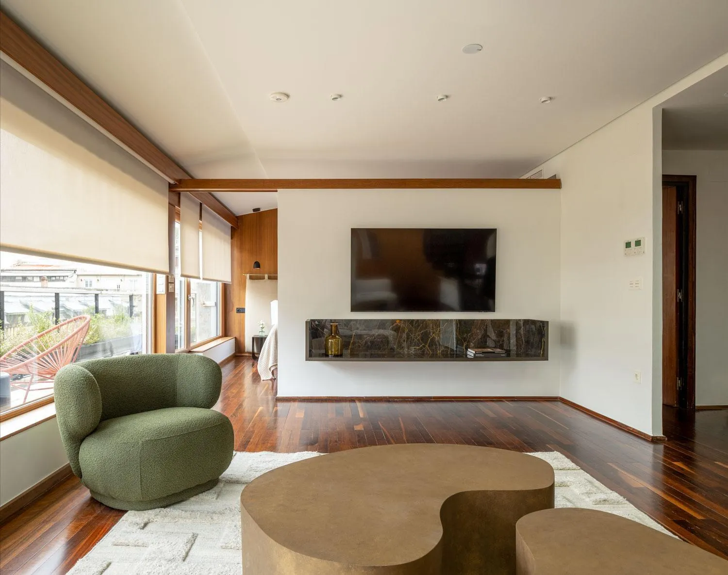 Living room in The Passage Apartments