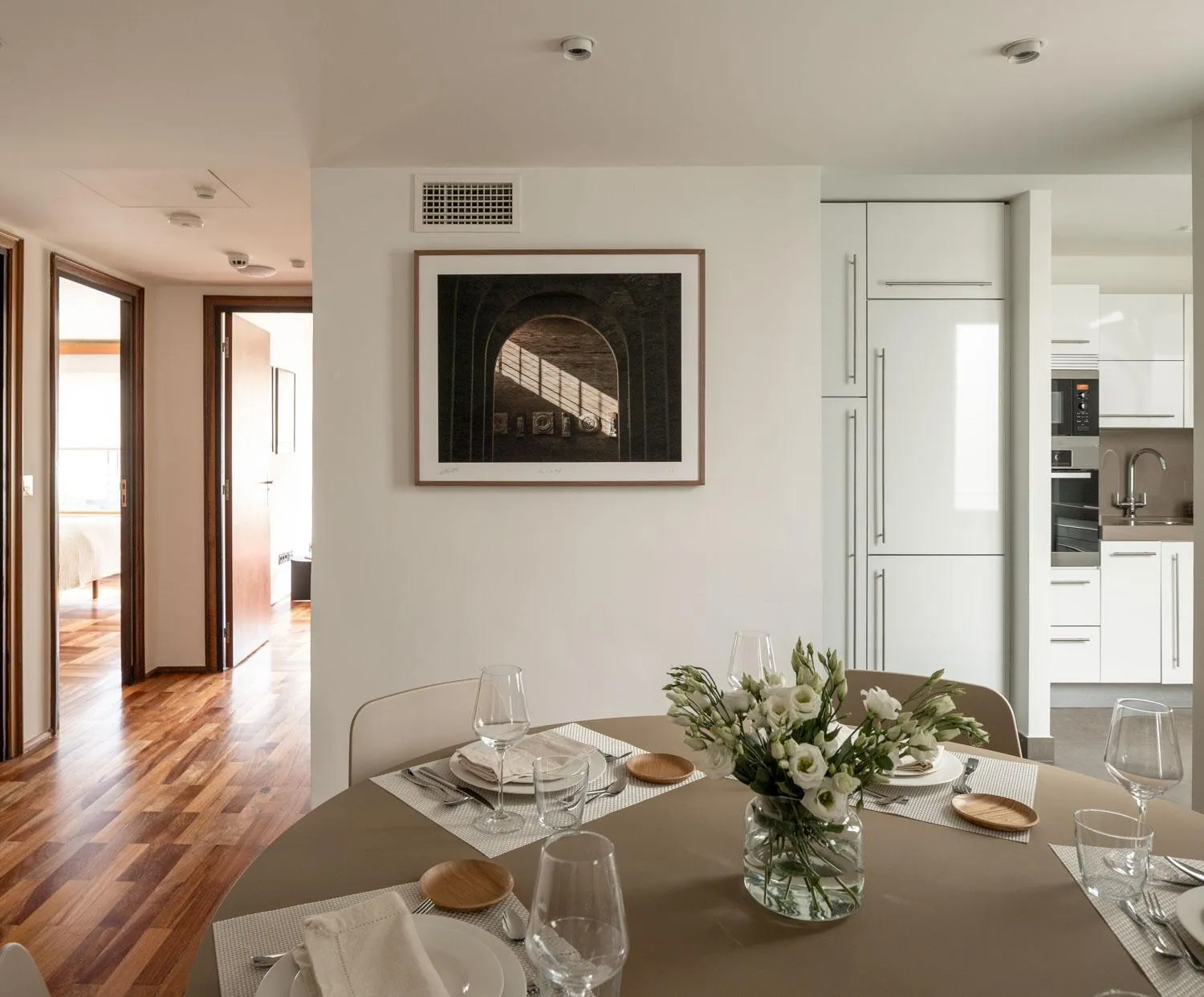 Dining area in The Passage Apartments