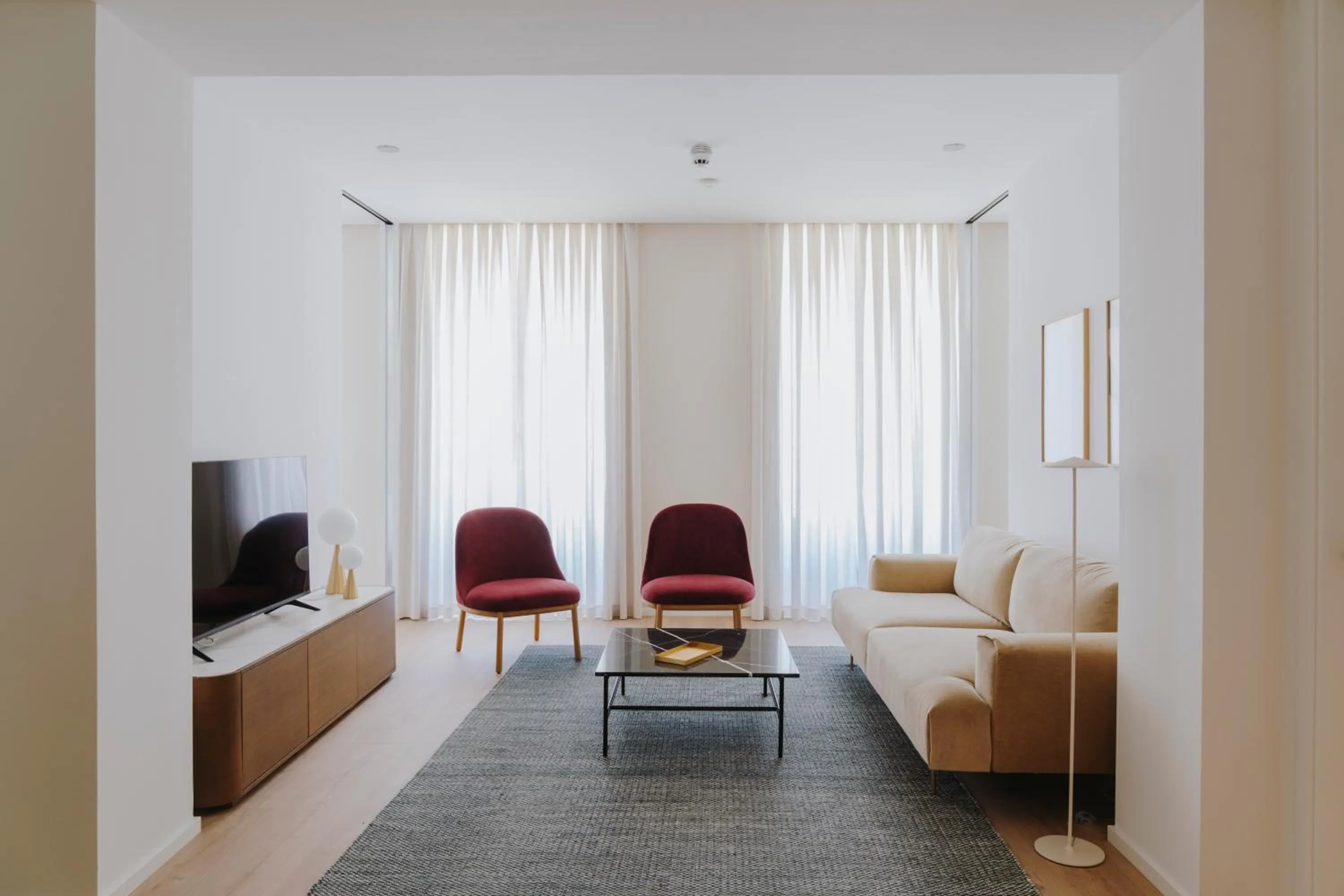 Living room in The Passage Apartments