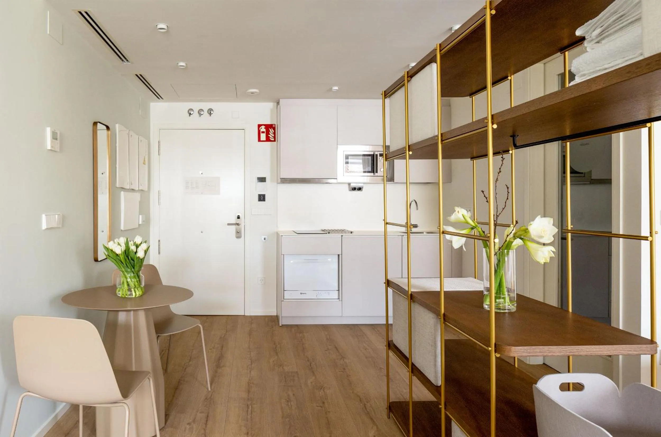 Seating area in The Passage Apartments