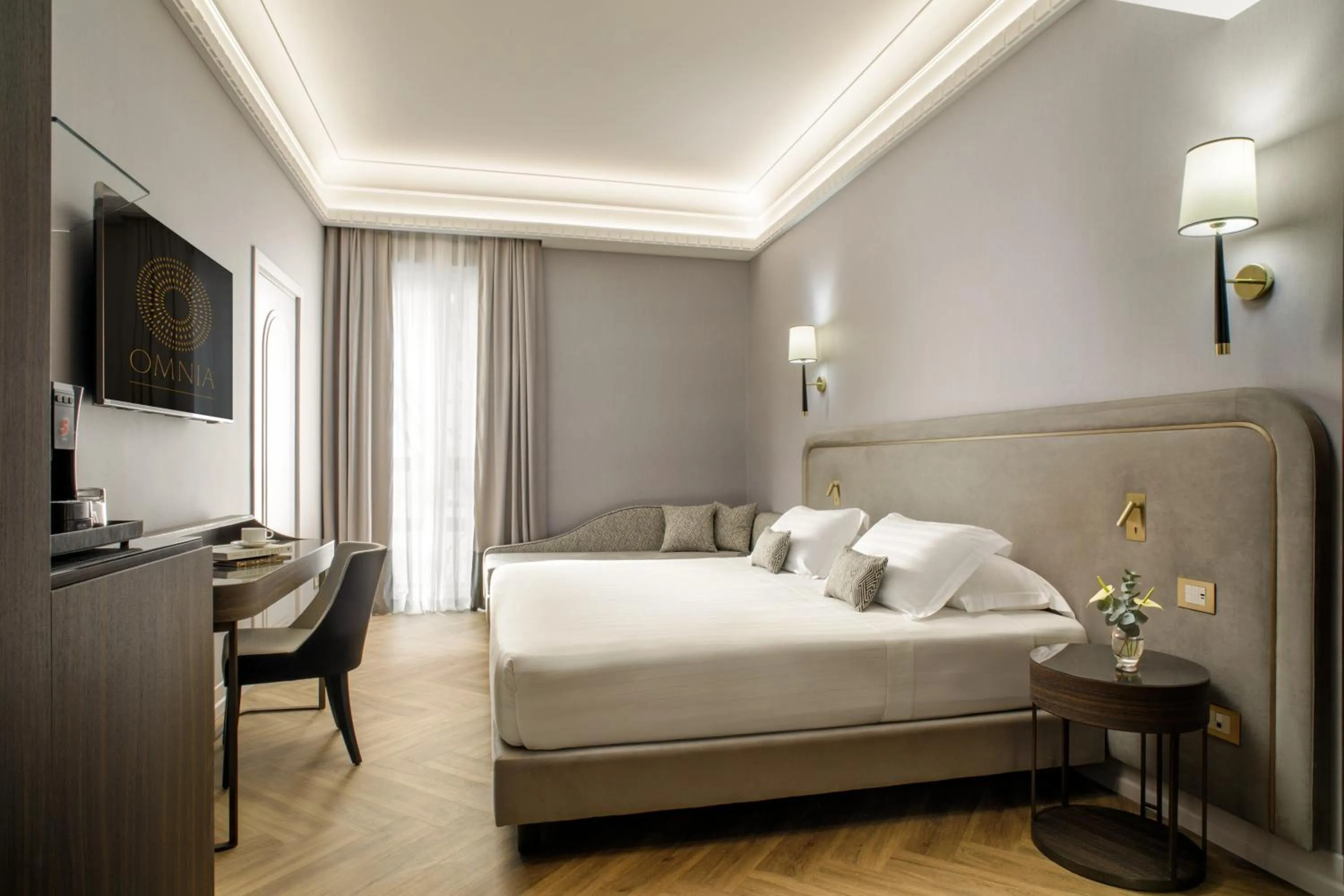 Bed in Aria Palace by OMNIA hotels