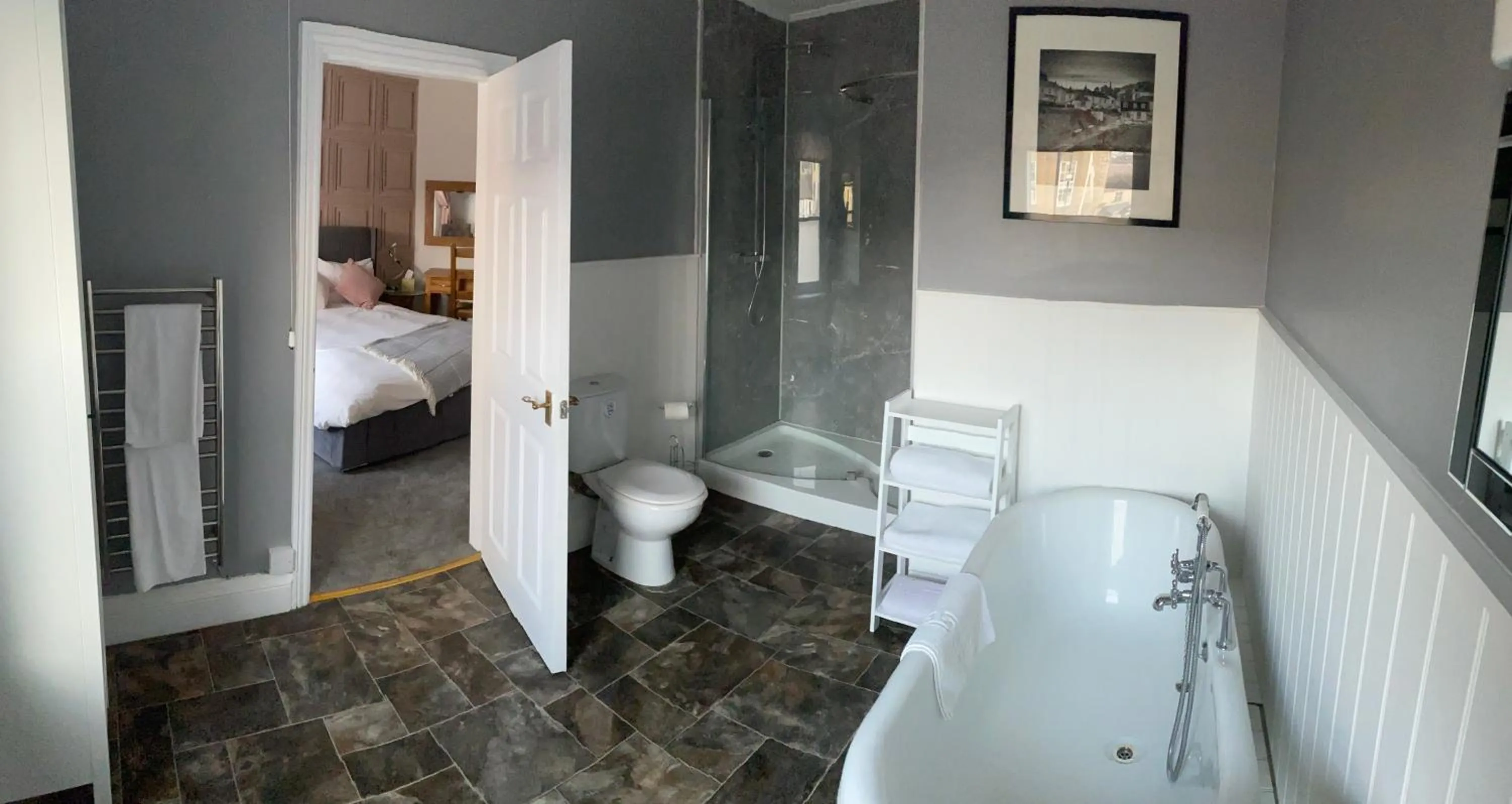 Bathroom, Bed in Haven House