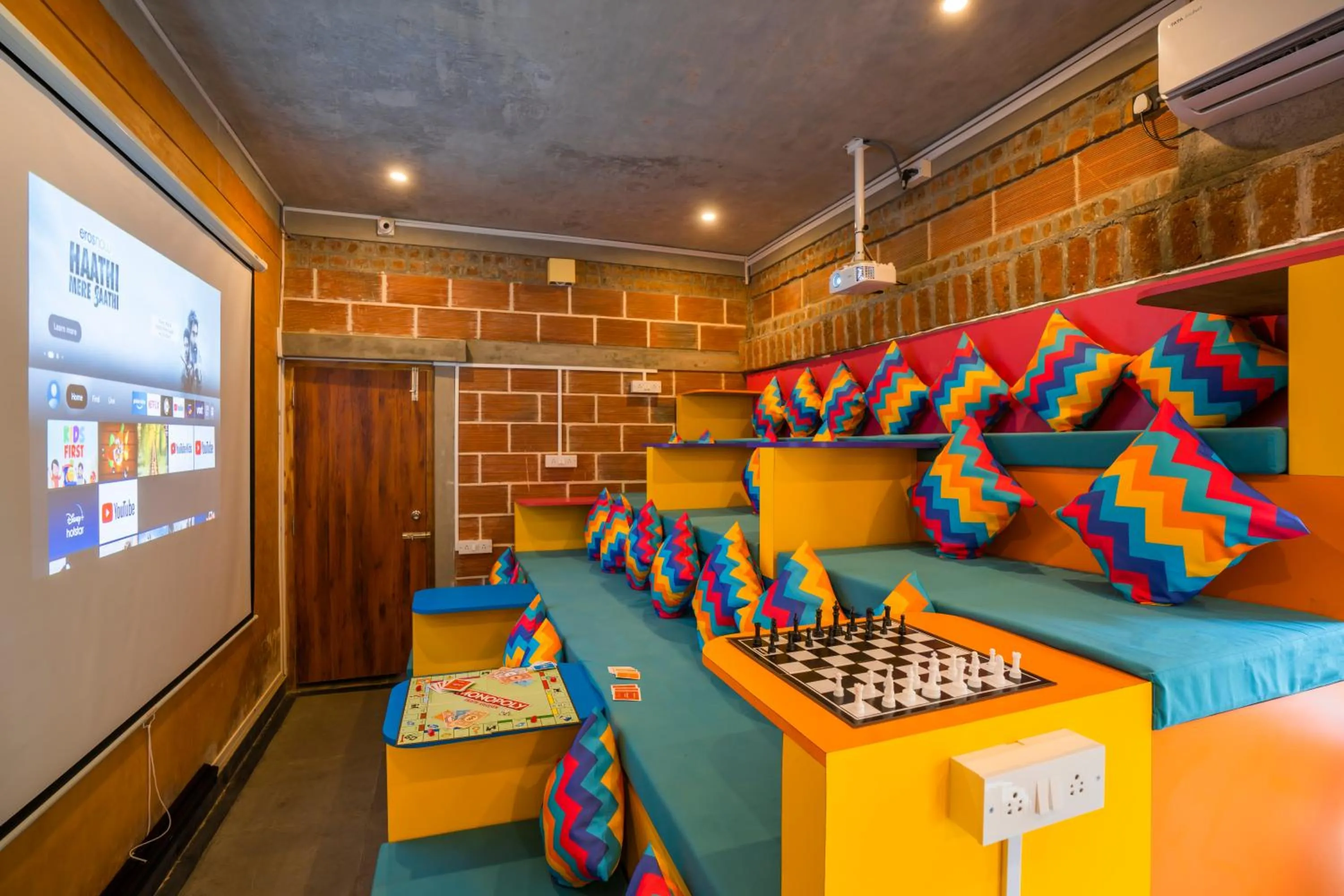 Seating area in goSTOPS Pondicherry Near Auroville