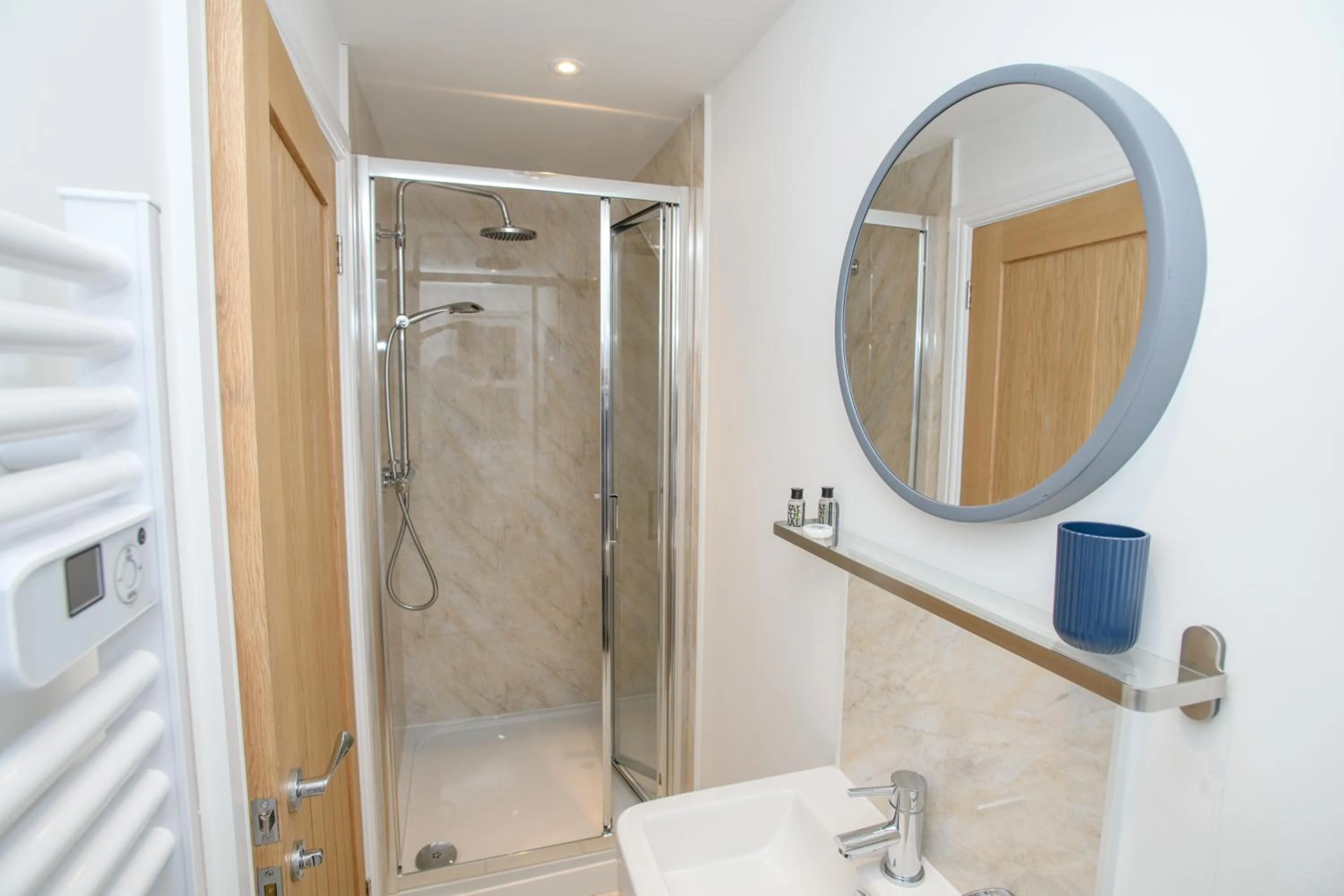 Shower in Cathedral View apartments