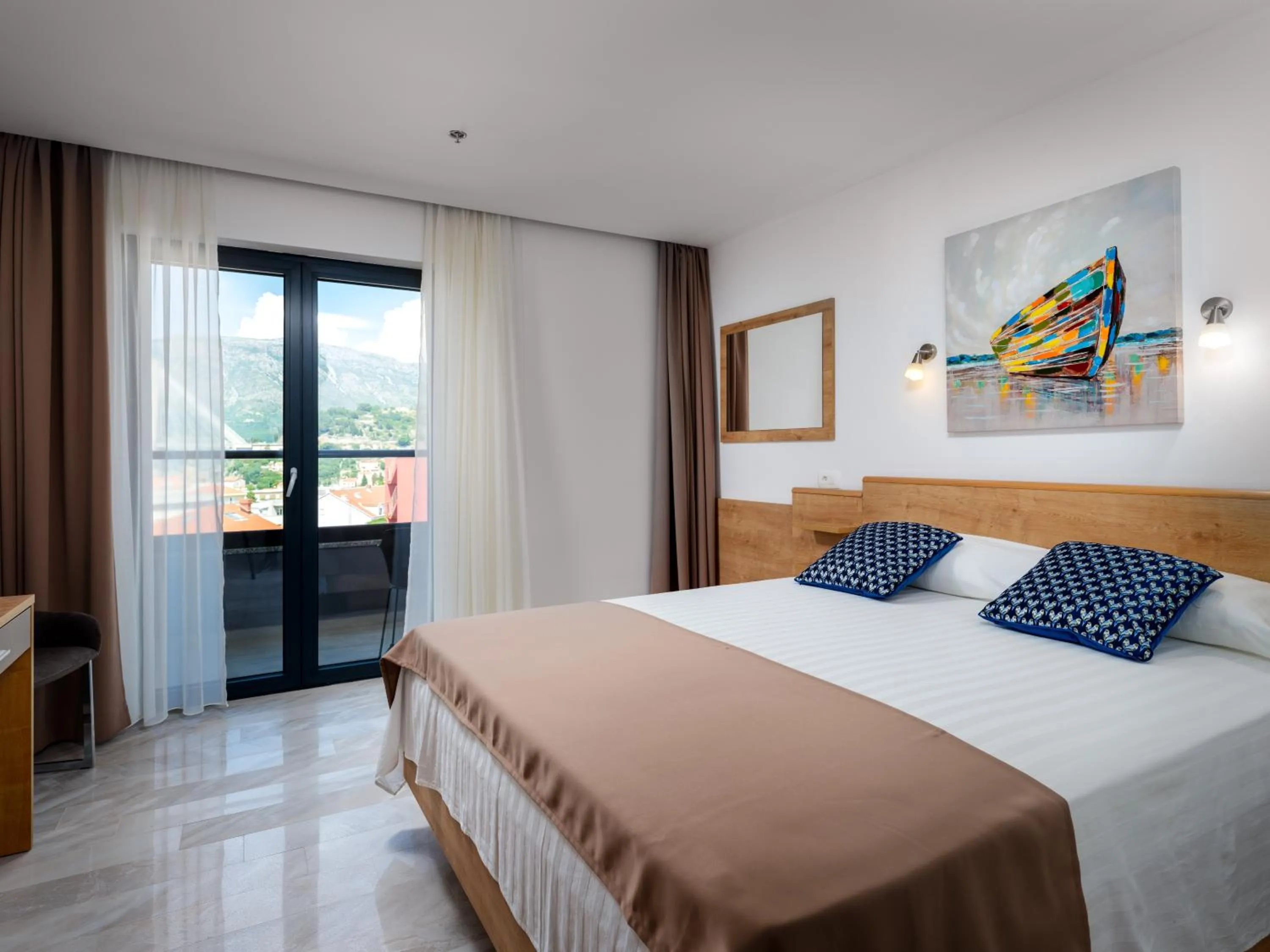 Balcony/Terrace, Bed in Hotel D'Elegant Dubrovnik