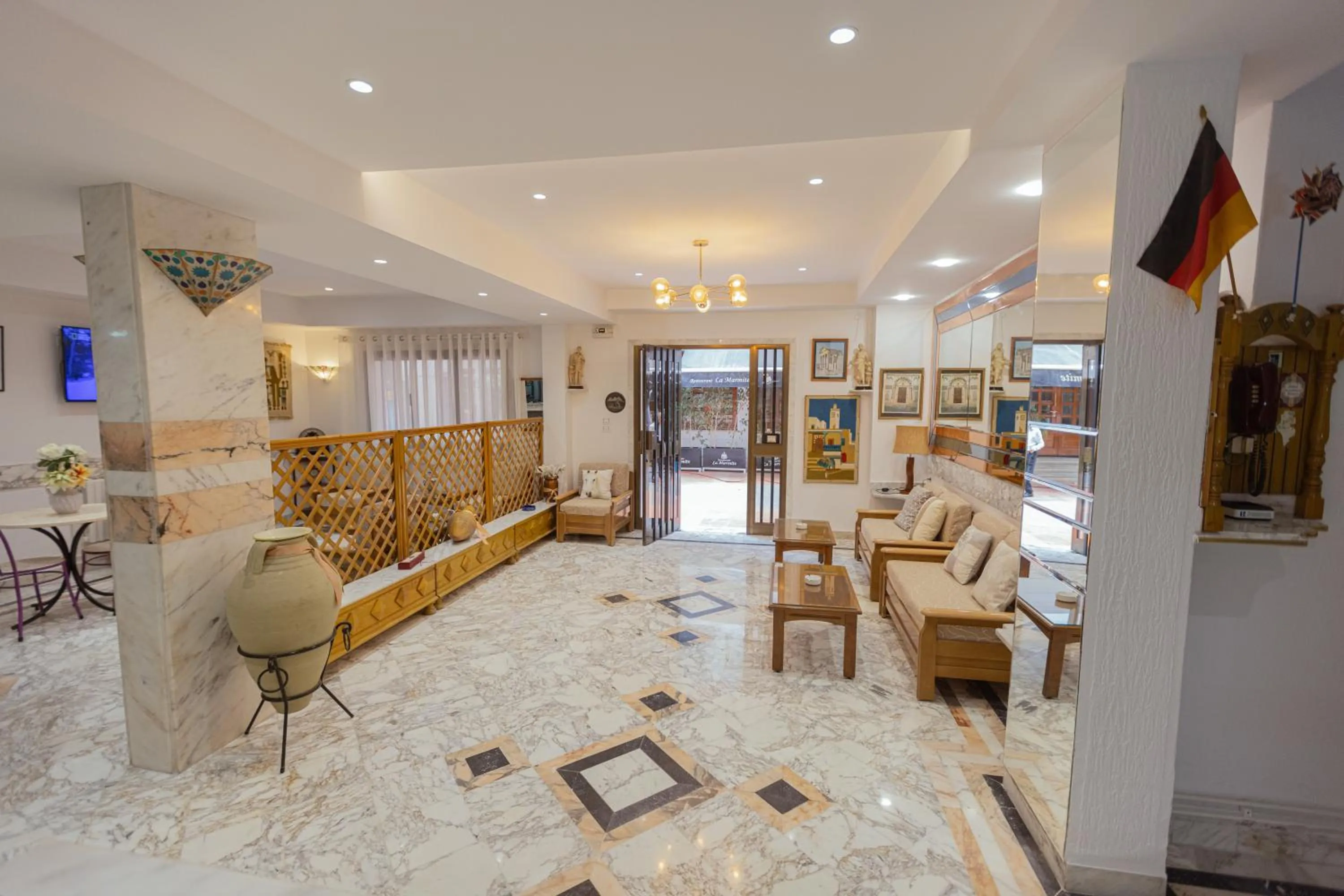 Lobby or reception in Hôtel Résidence Monia COMPLETELY RENOVATED