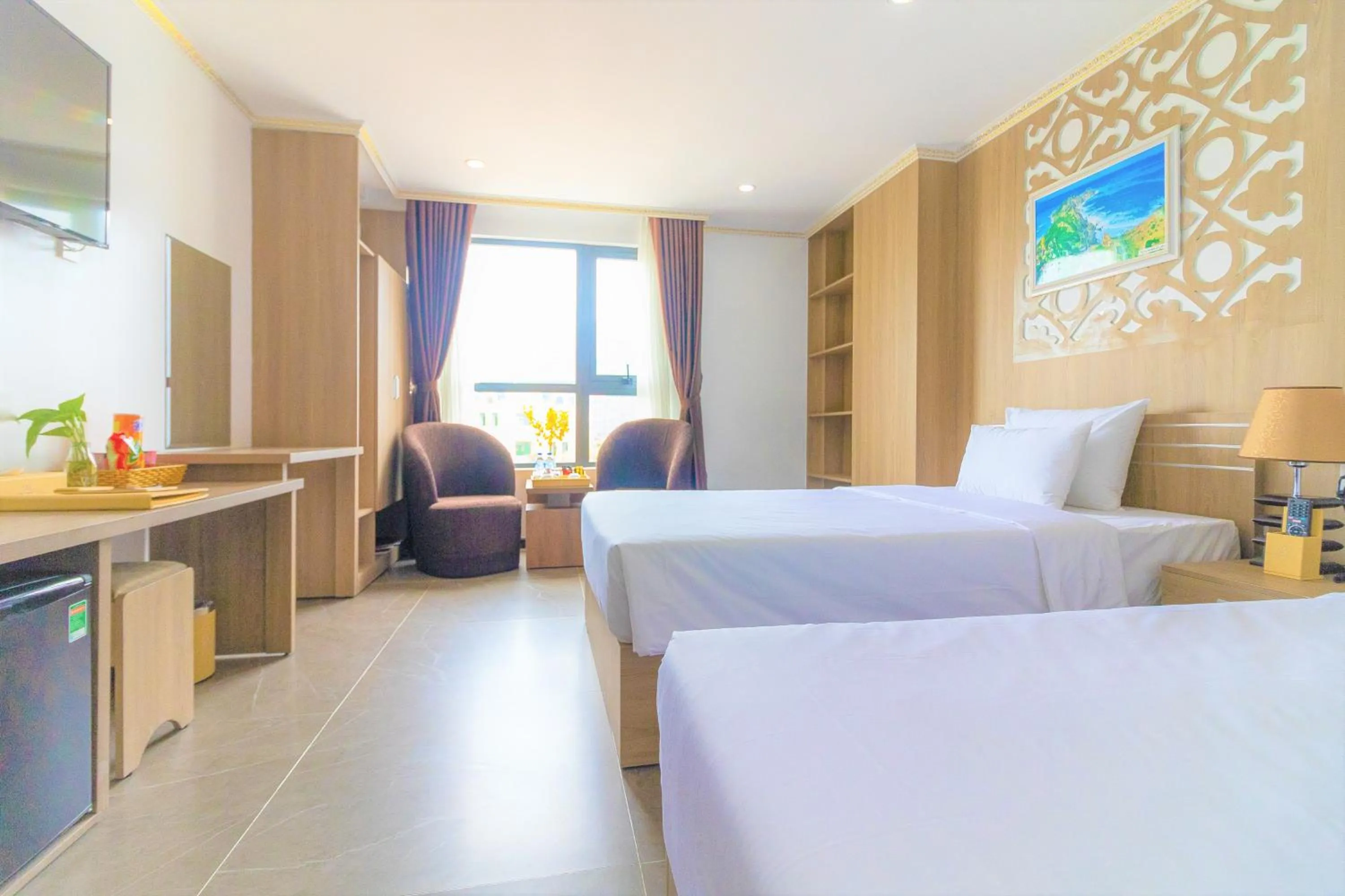 Bedroom, Bed in Pearl Beach Hotel Quy Nhon