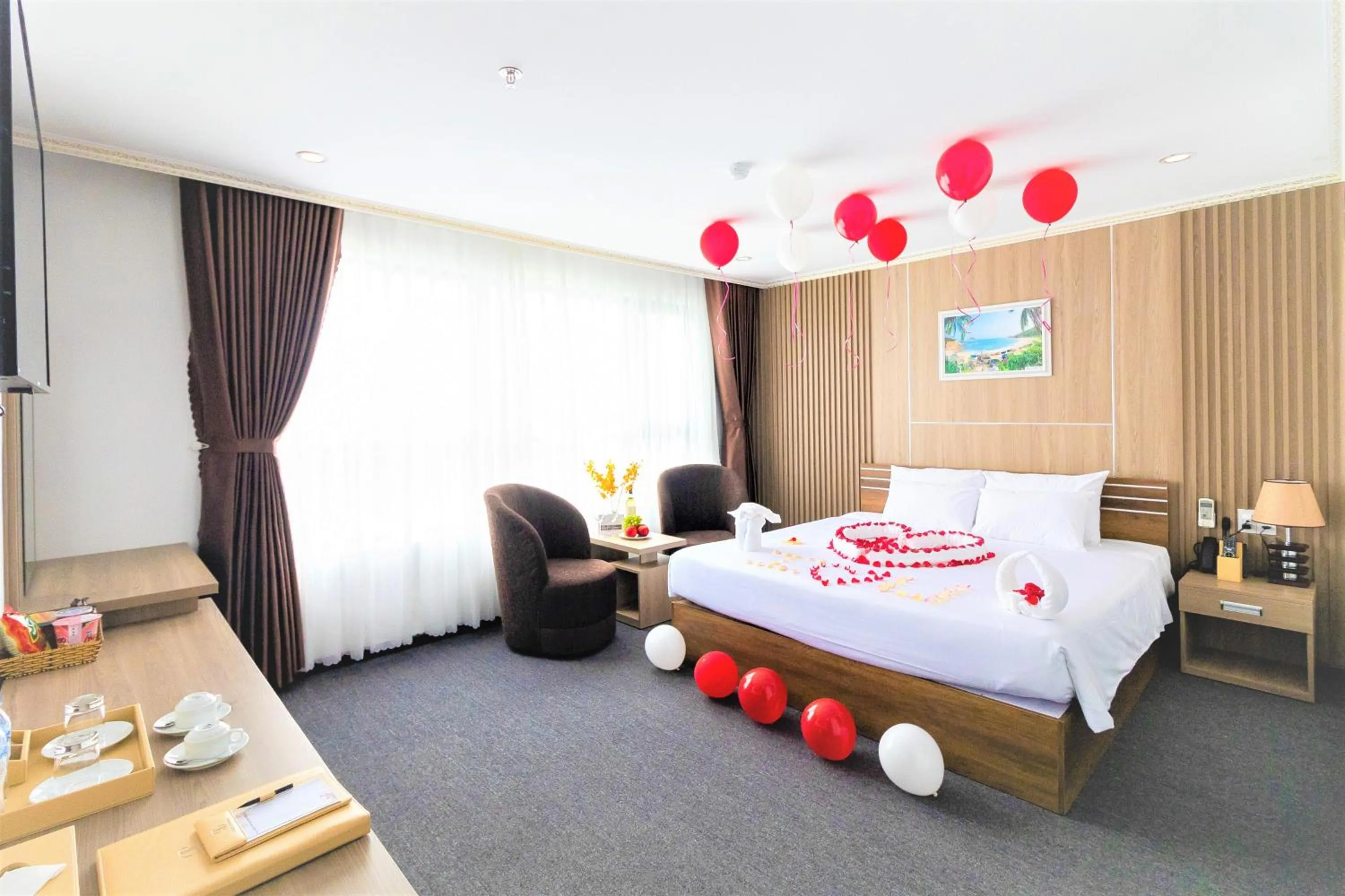 Bed in Pearl Beach Hotel Quy Nhon