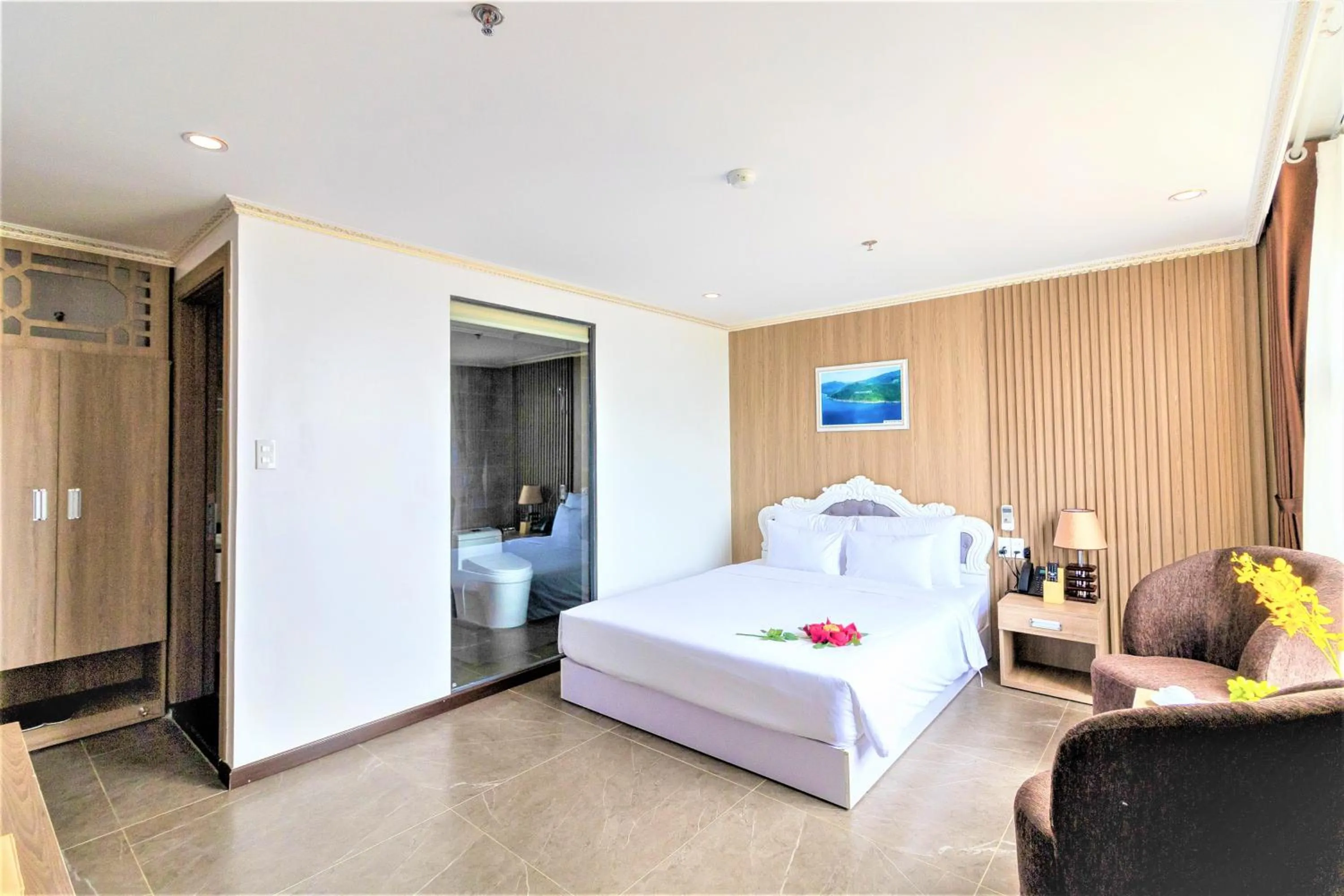 Bed in Pearl Beach Hotel Quy Nhon