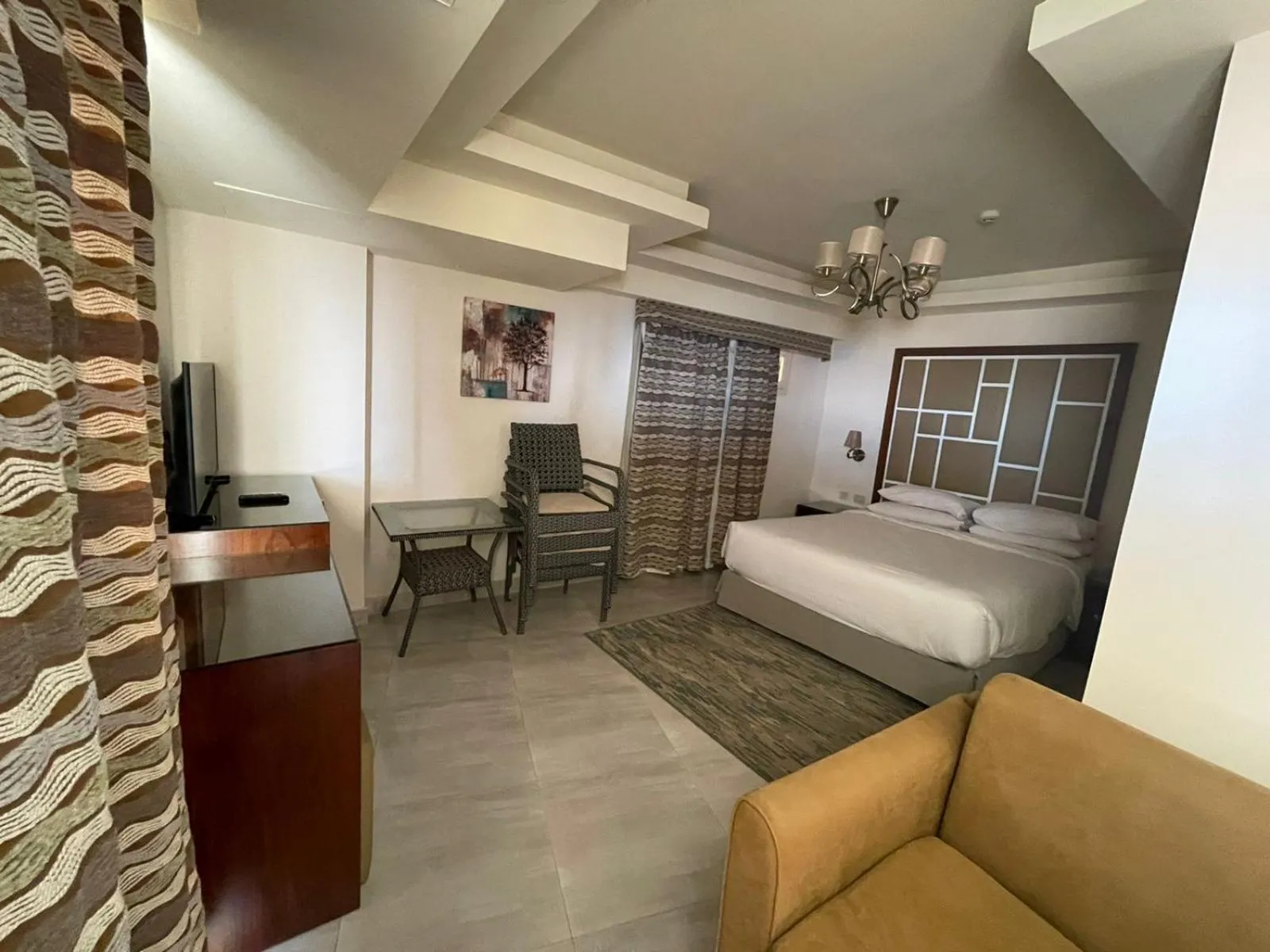 Bed in Amazing sea view Penthouse Apartment in Pyramids Porto El-Sokhna