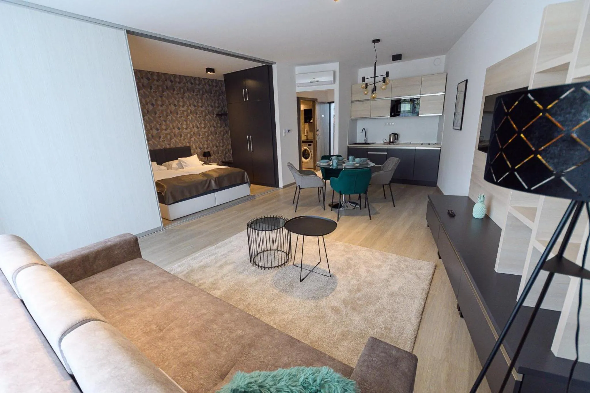 Living room in Parizs Garden Apartments