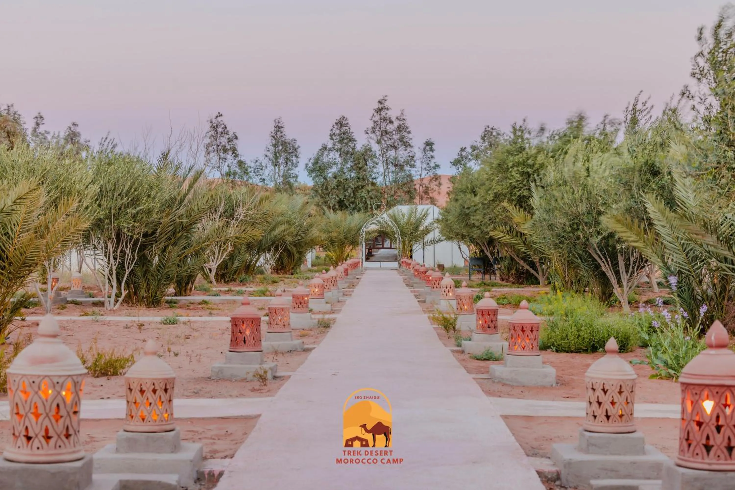 Garden view in Trek desert Morocco Sarl