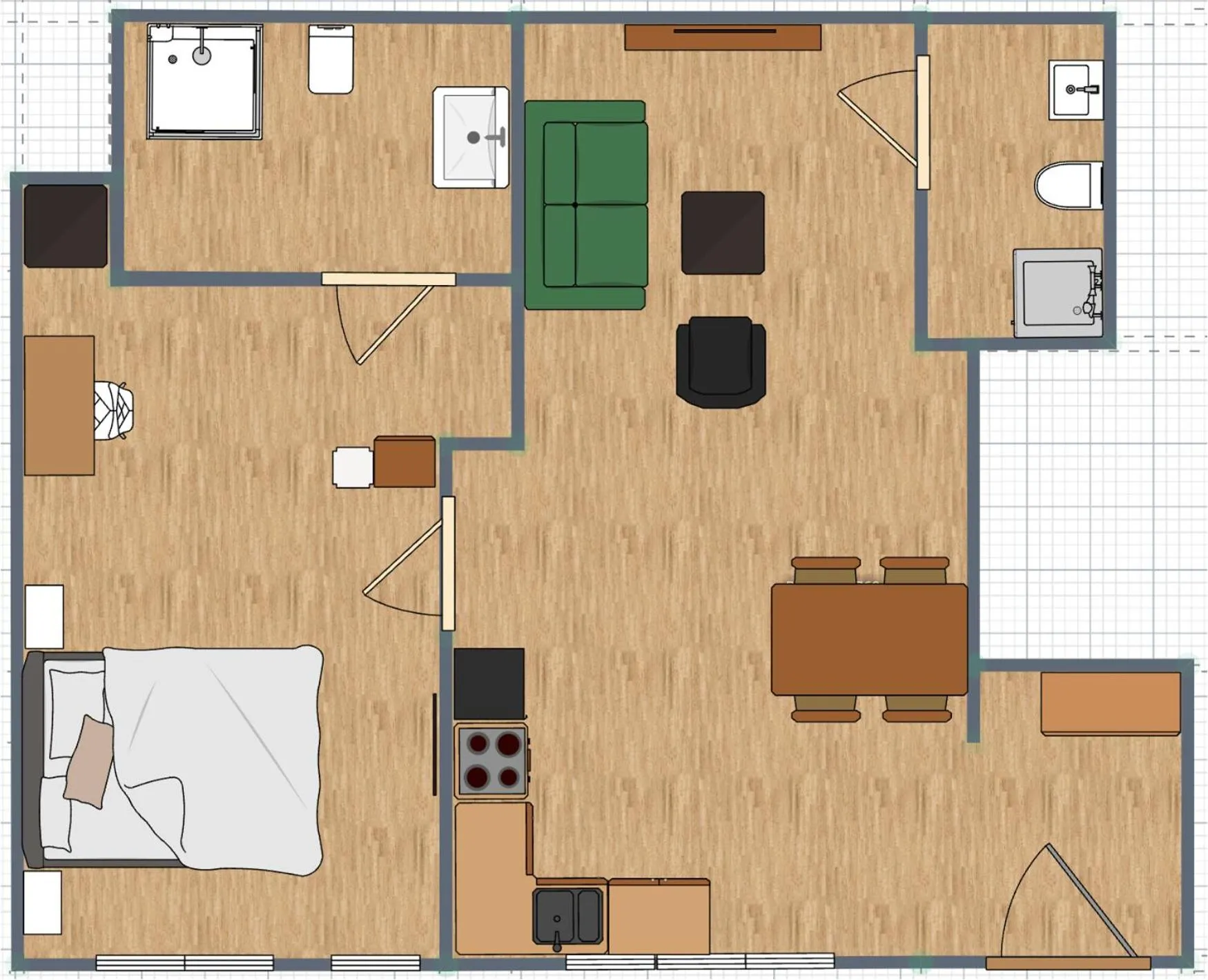 Photo of the whole room in Soho Boho Apartments - with sunny rooftop terrace and fiber optic internet