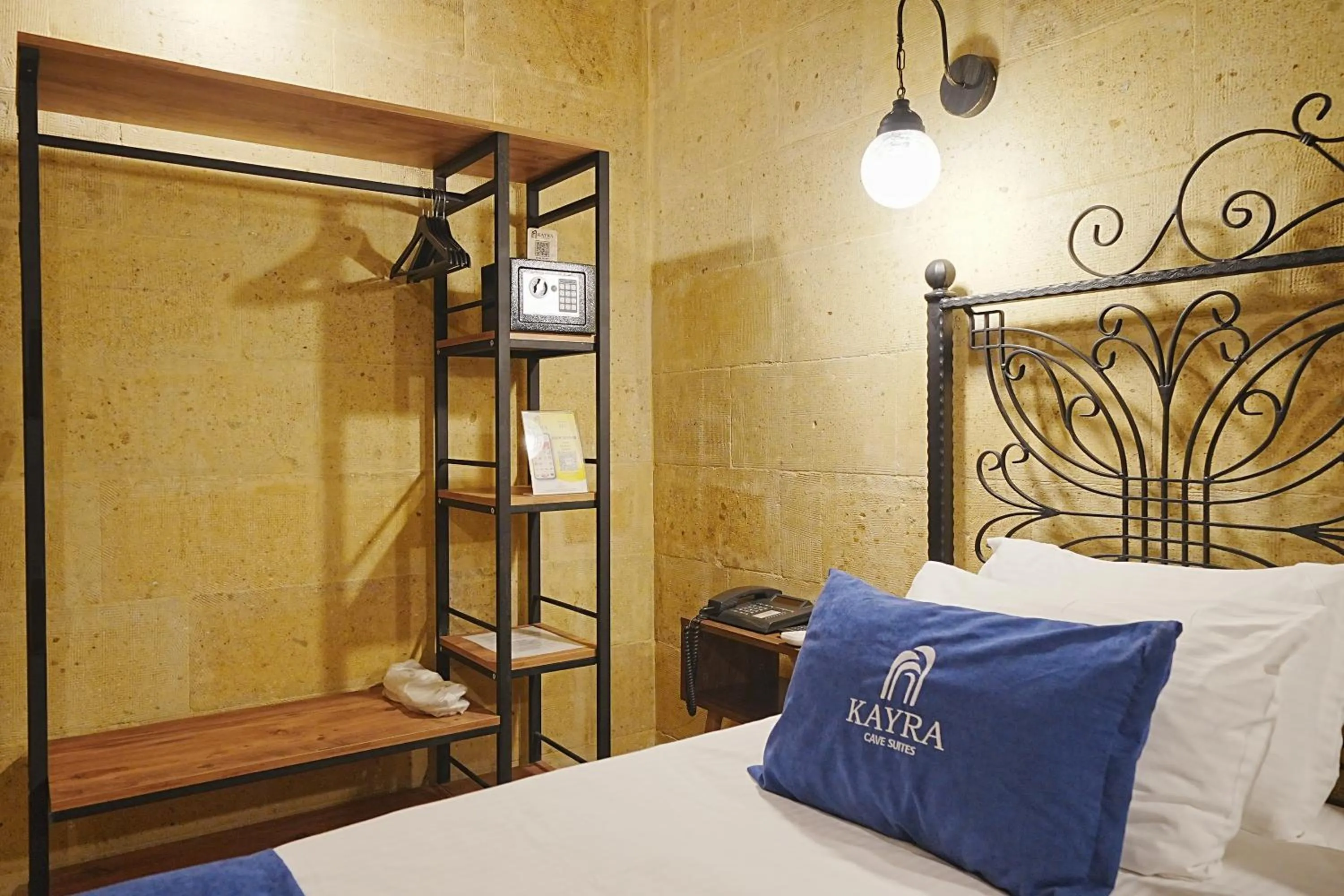 Bed in Kayra Cave Suites